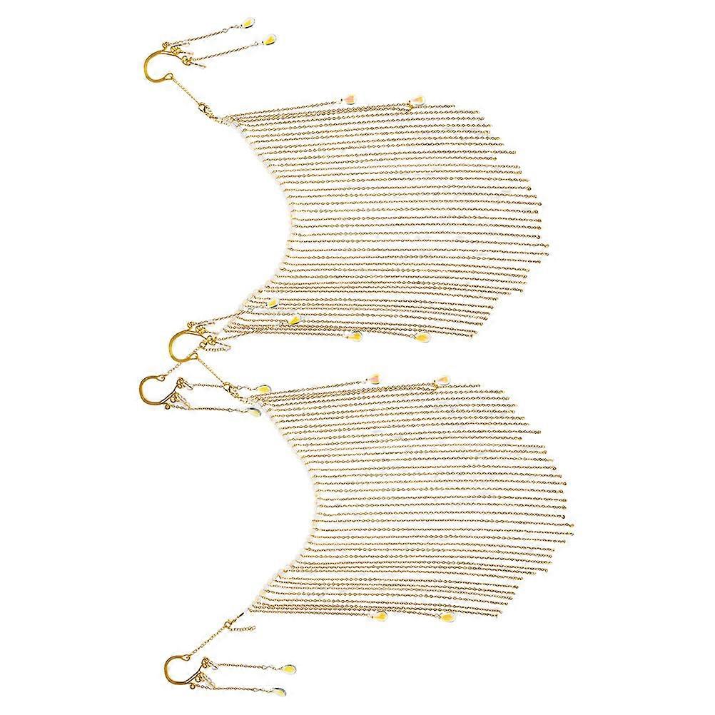 Hanfu Tassel Mask Chain for Stage Performance 4Pcs Chain Set