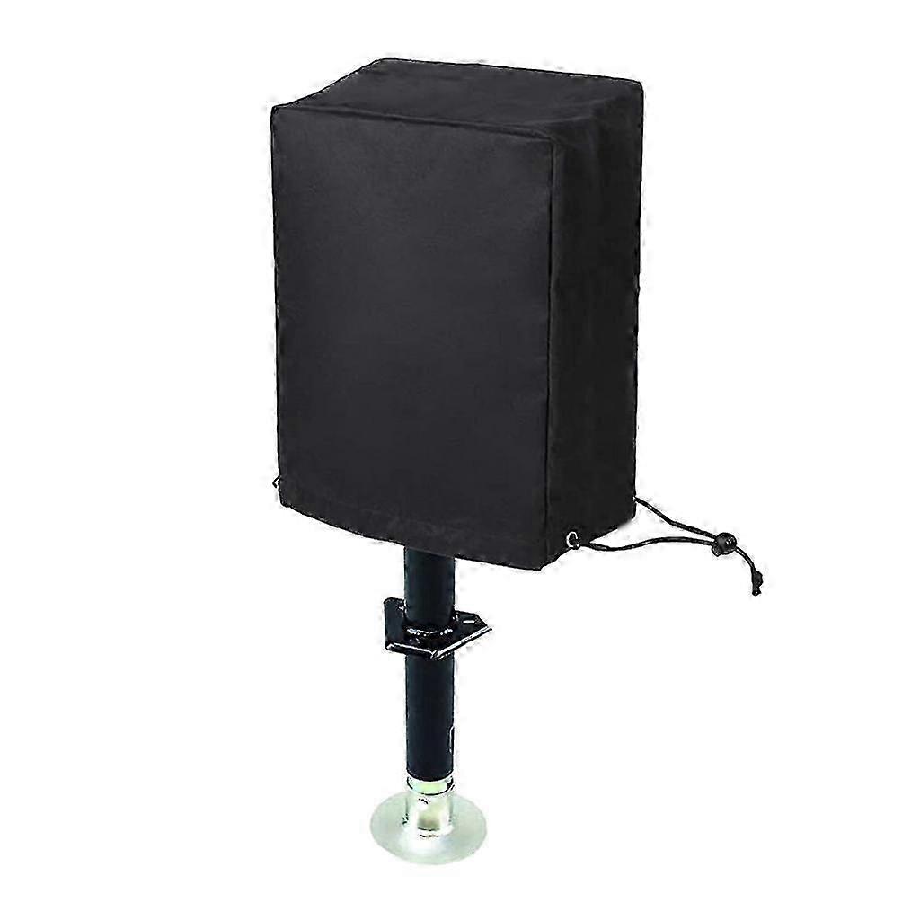 Protective Cover Universal Camper Jack Cover Waterproof Trailer Accessory Black