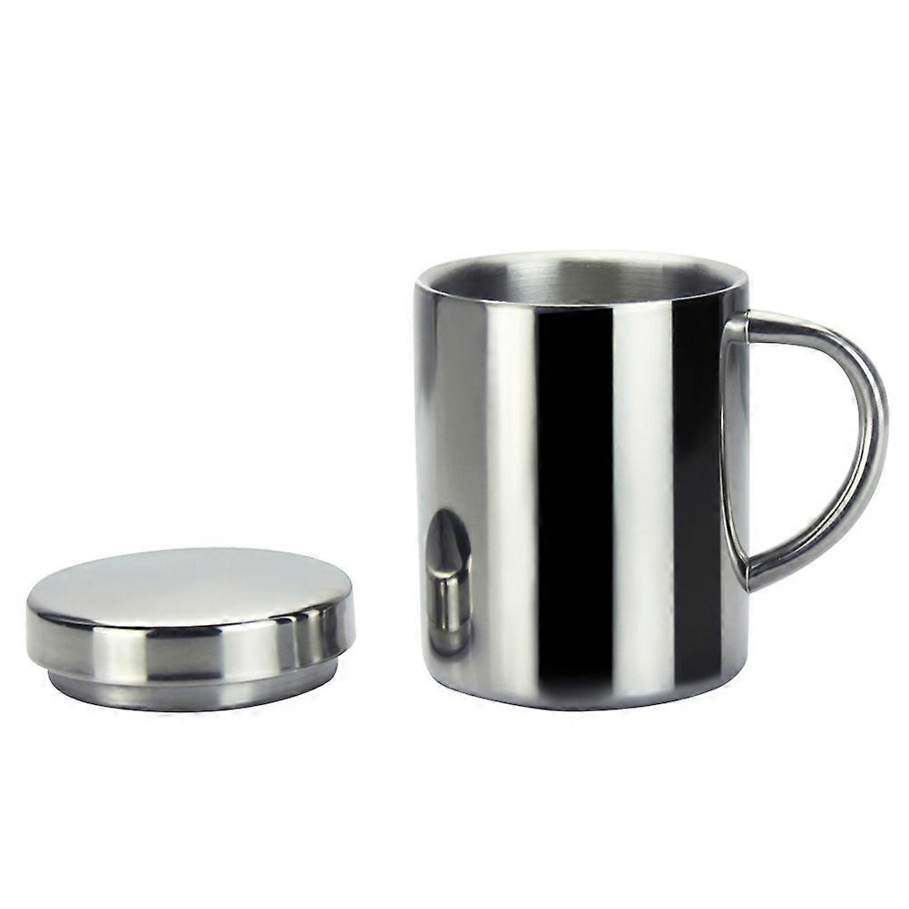 Tea Cup Coffee Mug with Lid for Drinking 2Pcs Stainless Steel