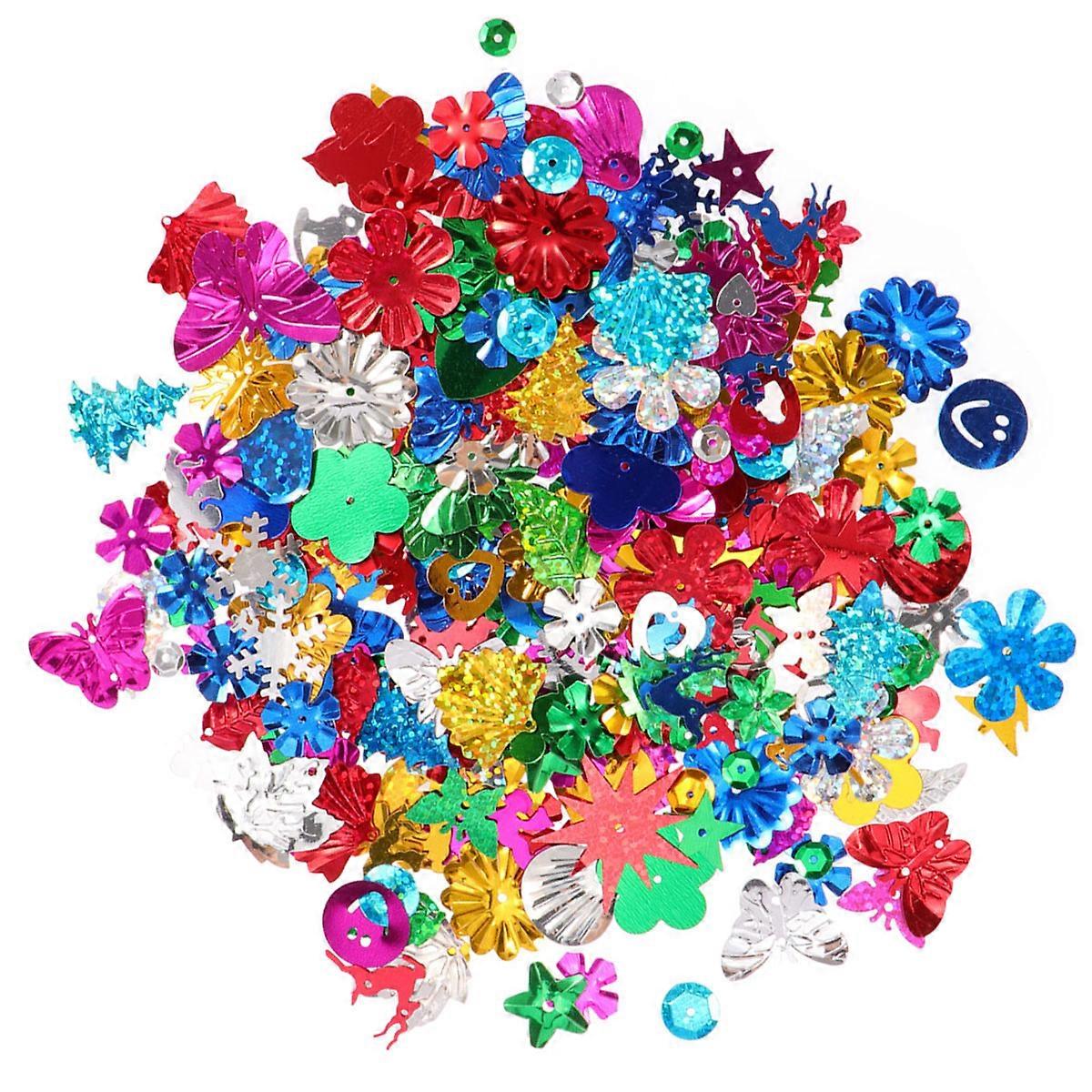 Multi-Shaped Flower Pattern Sequins for DIY Crafts with 30 Grams Confetti