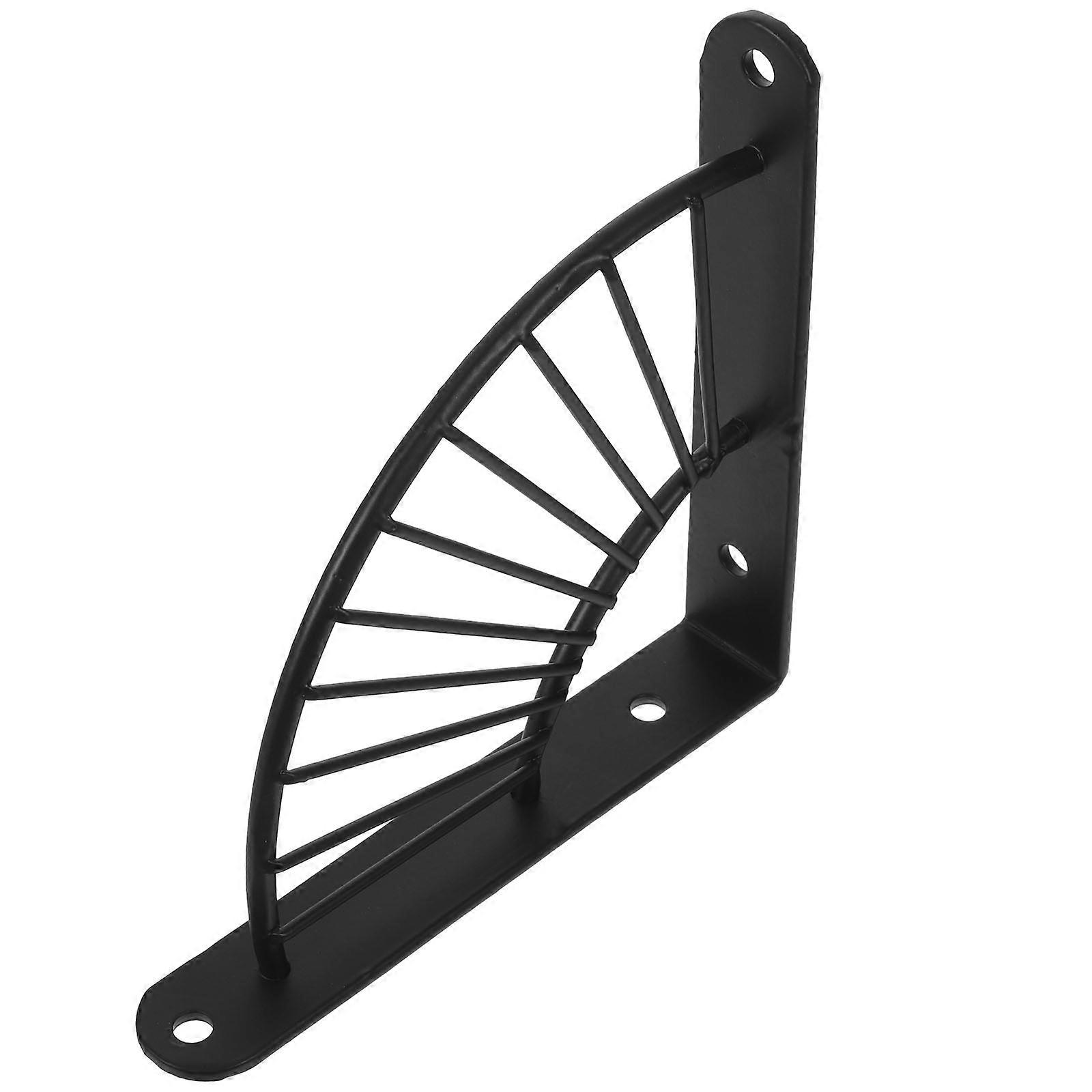 Metal Wall Shelf Brackets Shelf Supports for Storage Black 3Sets