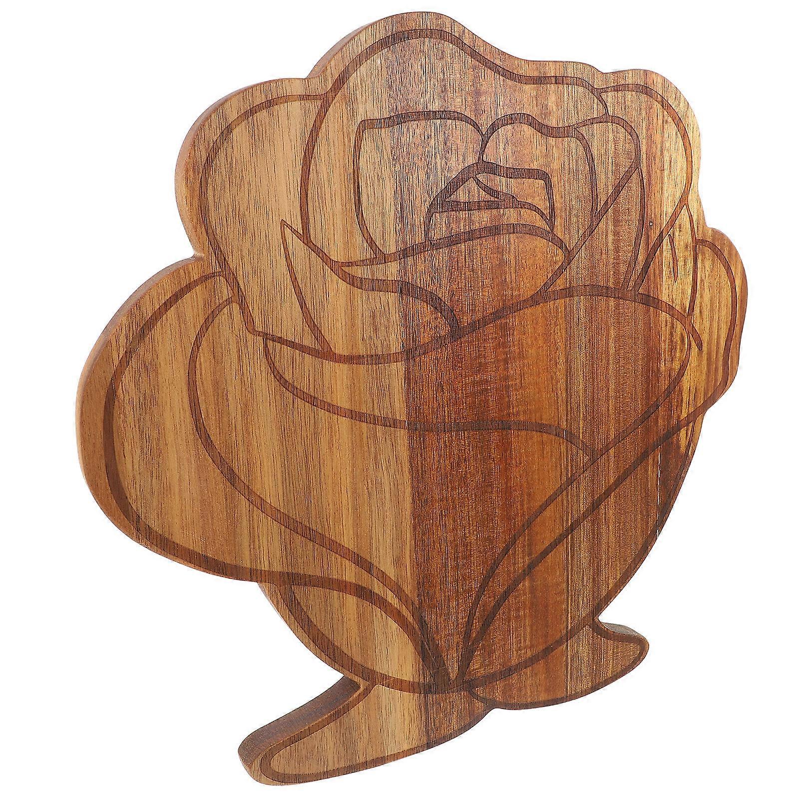 Assorted Color Bamboo Cutting Board Decorative Rose Shape