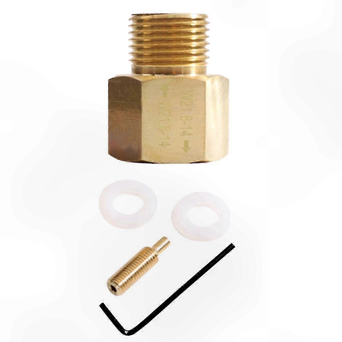 Adapter for CO2 Gas Regulator with W21.8-14 Connection Ends