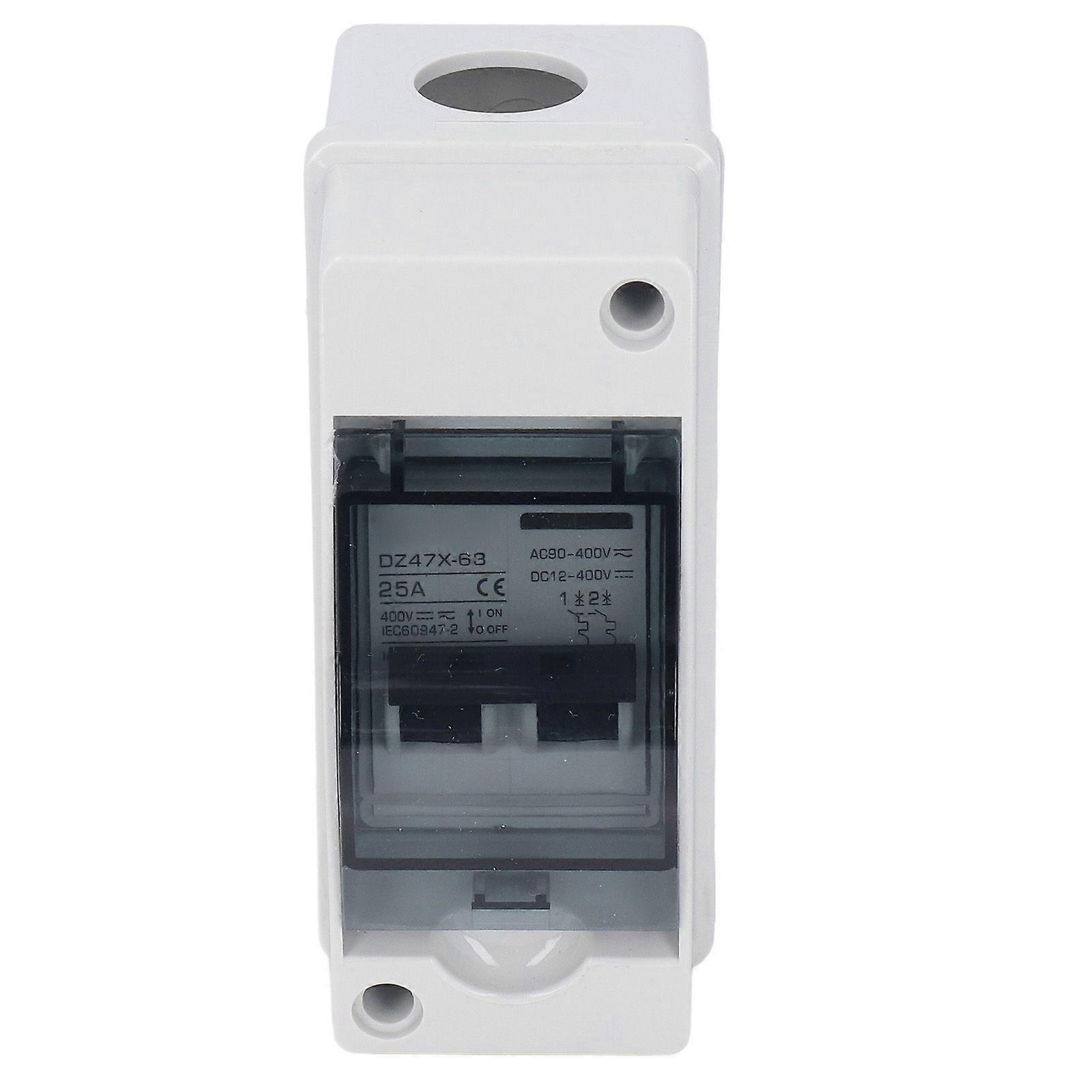 DC Miniature Circuit Breaker 2P 25A DC12V400V AC90400V Disconnecting Switch IP65 Waterproof for Solar PV System