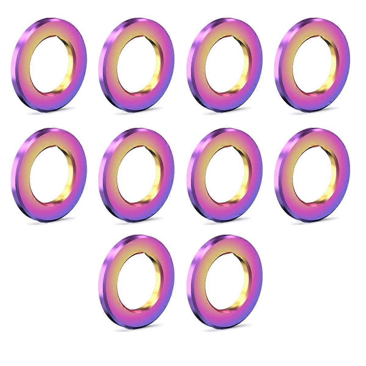 10pcs M5 Bicycle Titanium Flat Washer Universal Rainbow