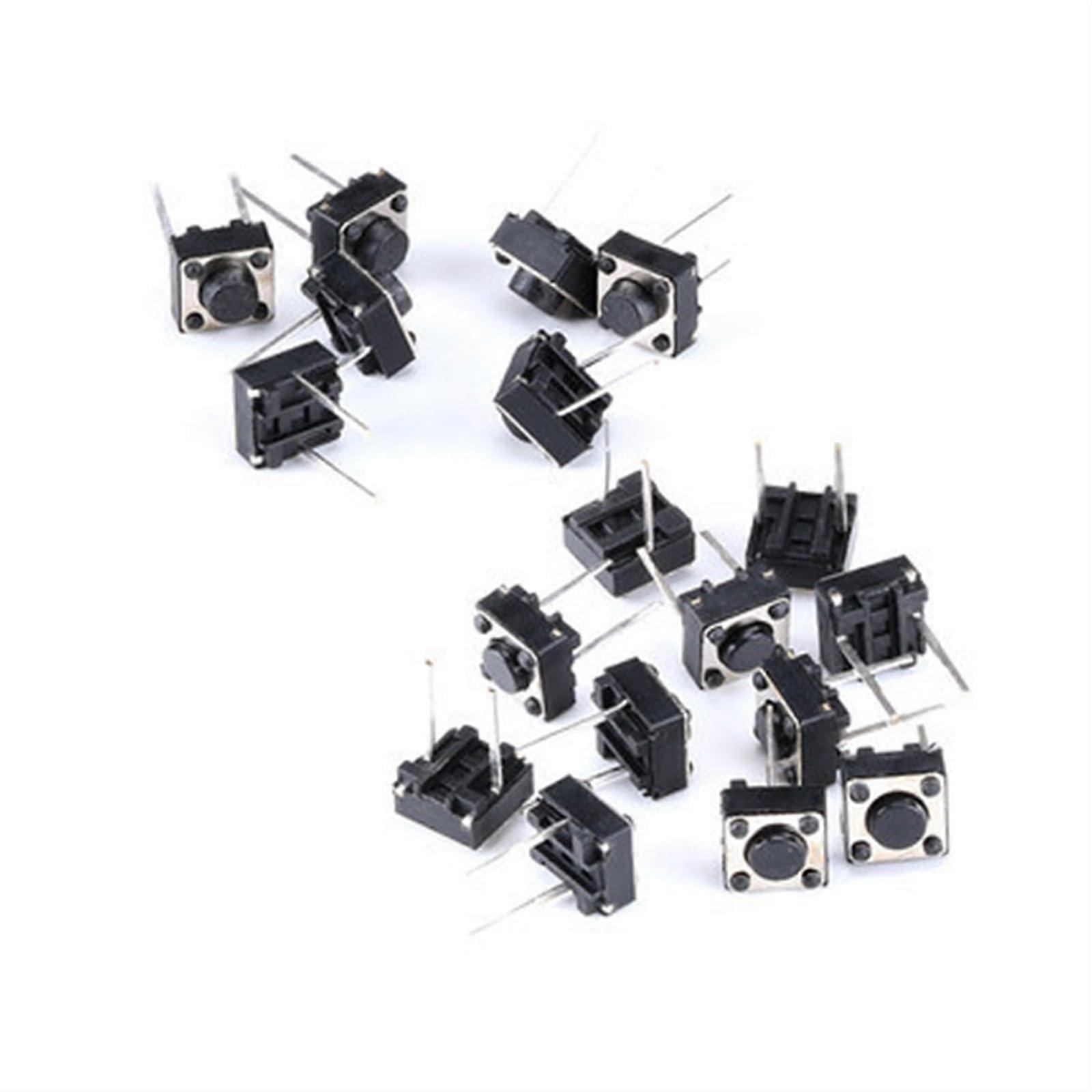 50Pcs Momentary Tactile Push Button Switch DIP Micro Switch 2 Pin 6x6x4.3/5/7mm Size 50pcs 6x6x5 Compatible with Electronics