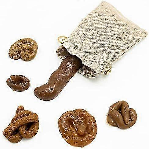 6 stk realistisk falsk poo blød falsk hundelort halloween grove vittigheder prank tricks prank vittighed sjovt legetøj