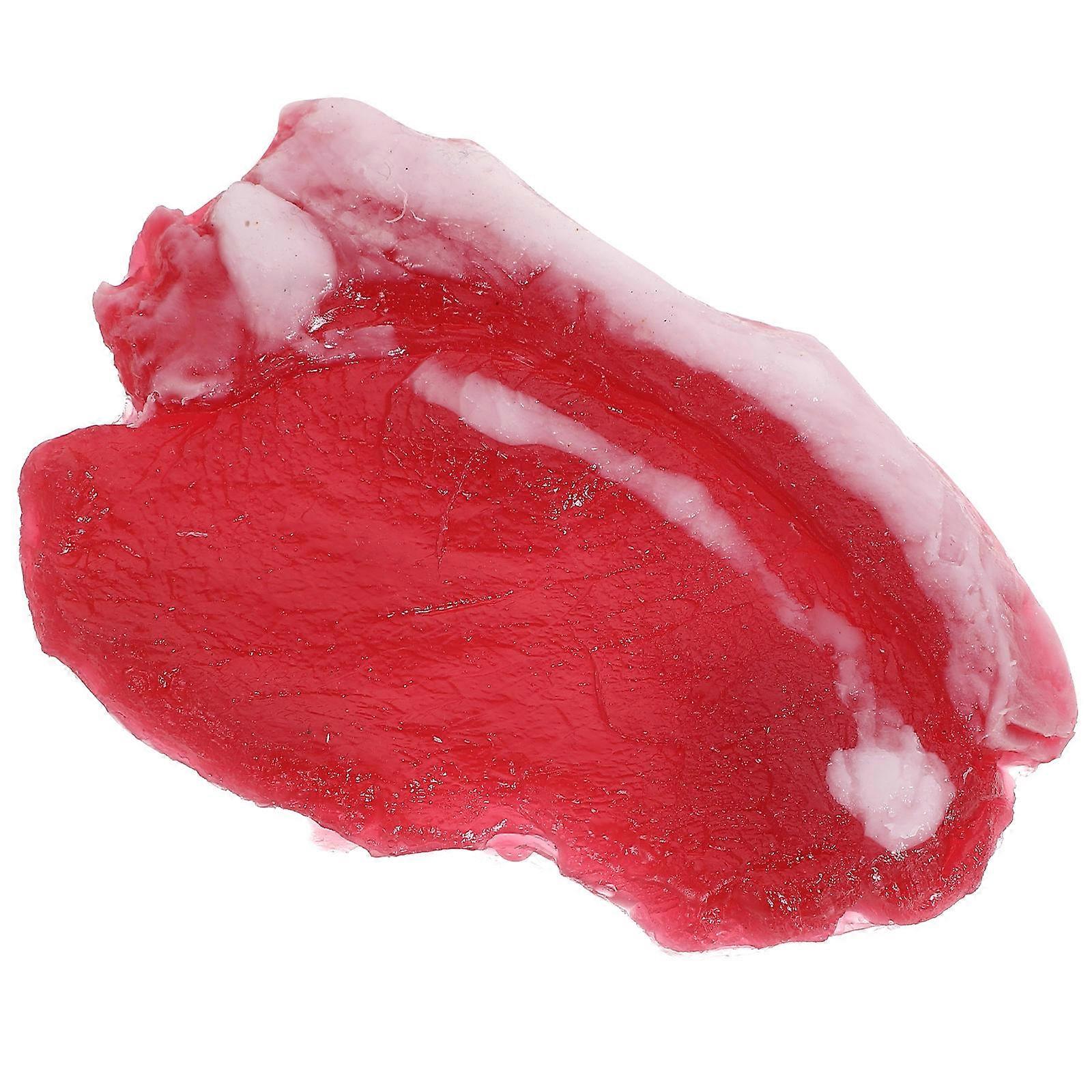 Red Simulation Meat Model Fake Pork Decoration for 4Pcs PVC Prop