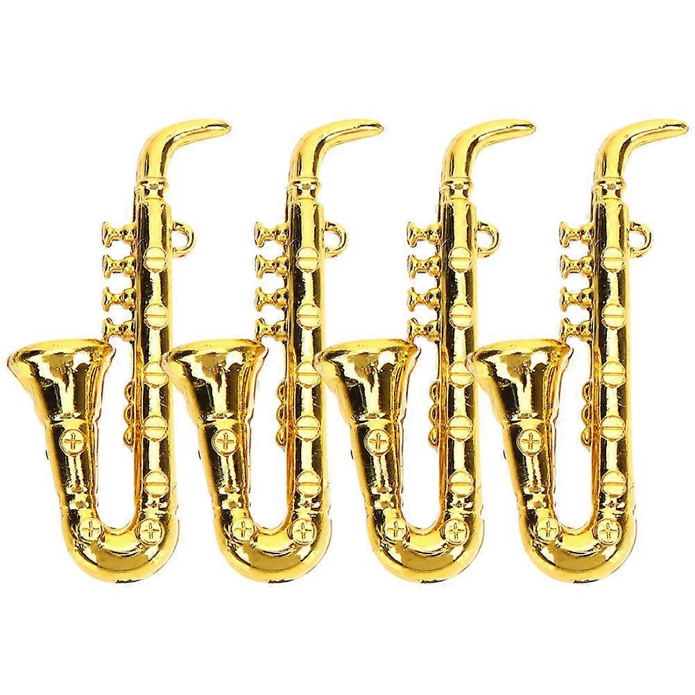 Mini Musical Instruments Saxophone Model Decoration with 24Pcs Set