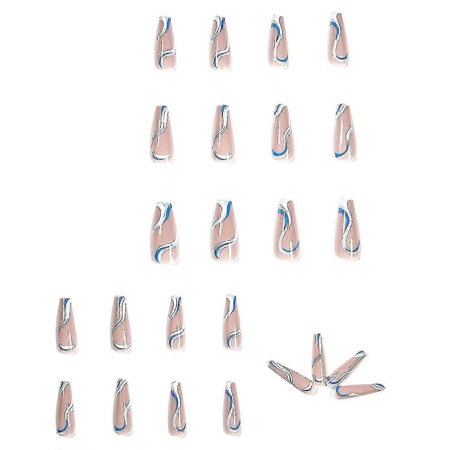 Glossy Glue-on False Nails 26s