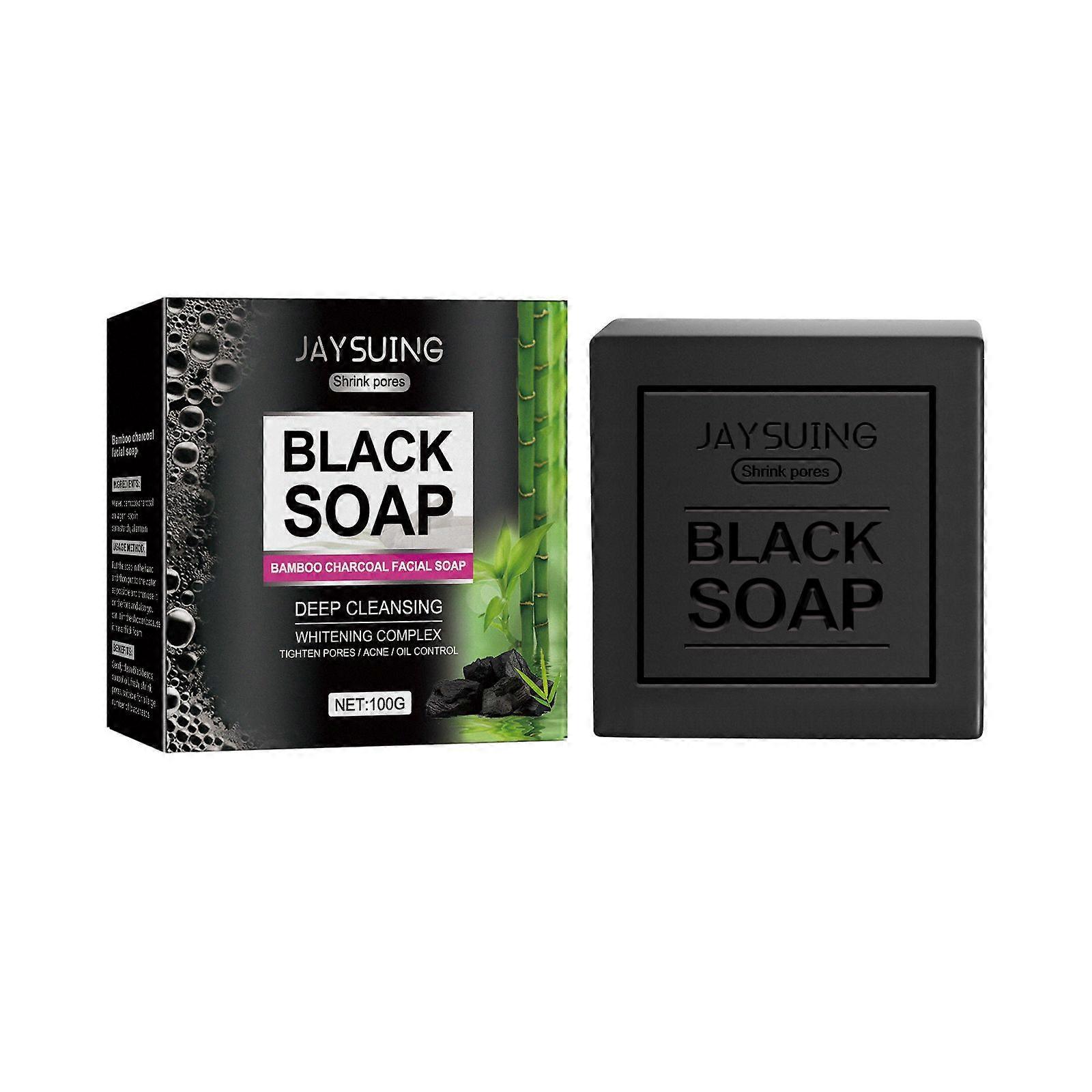 Bamboo Charcoal Cleansing Soap, Refreshing Oil Control Brightening Face Wash Soap