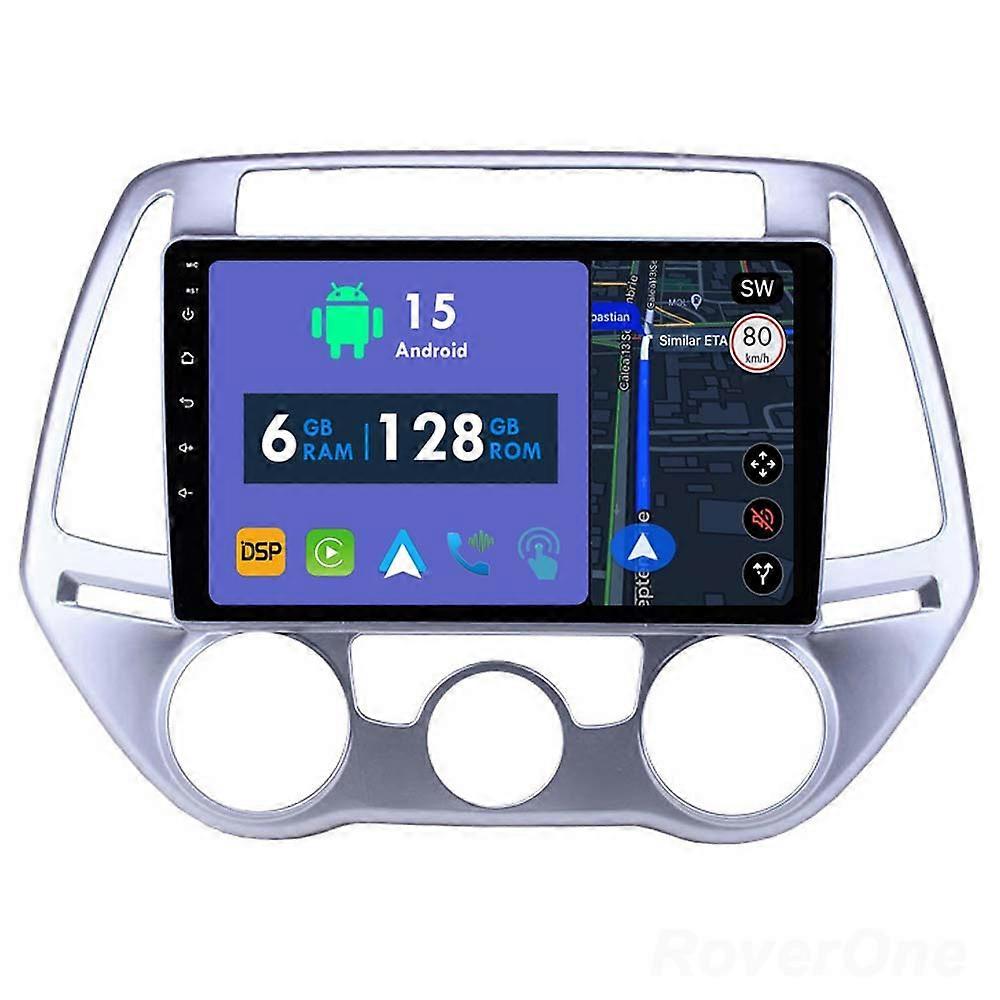 Car Radio 6G+128G CarPlay GPS Navigation Head Unit for Hyundai i20 PB 2012 - 2014 Android Auto Bluetooth Stereo Touch Screen
