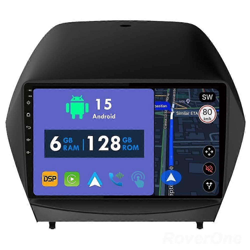 Car Radio 6G+128G CarPlay GPS Navigation Head Unit for Hyundai Tucson 2 IX35 2009 - 2015 Android Auto Bluetooth Stereo Touch Screen