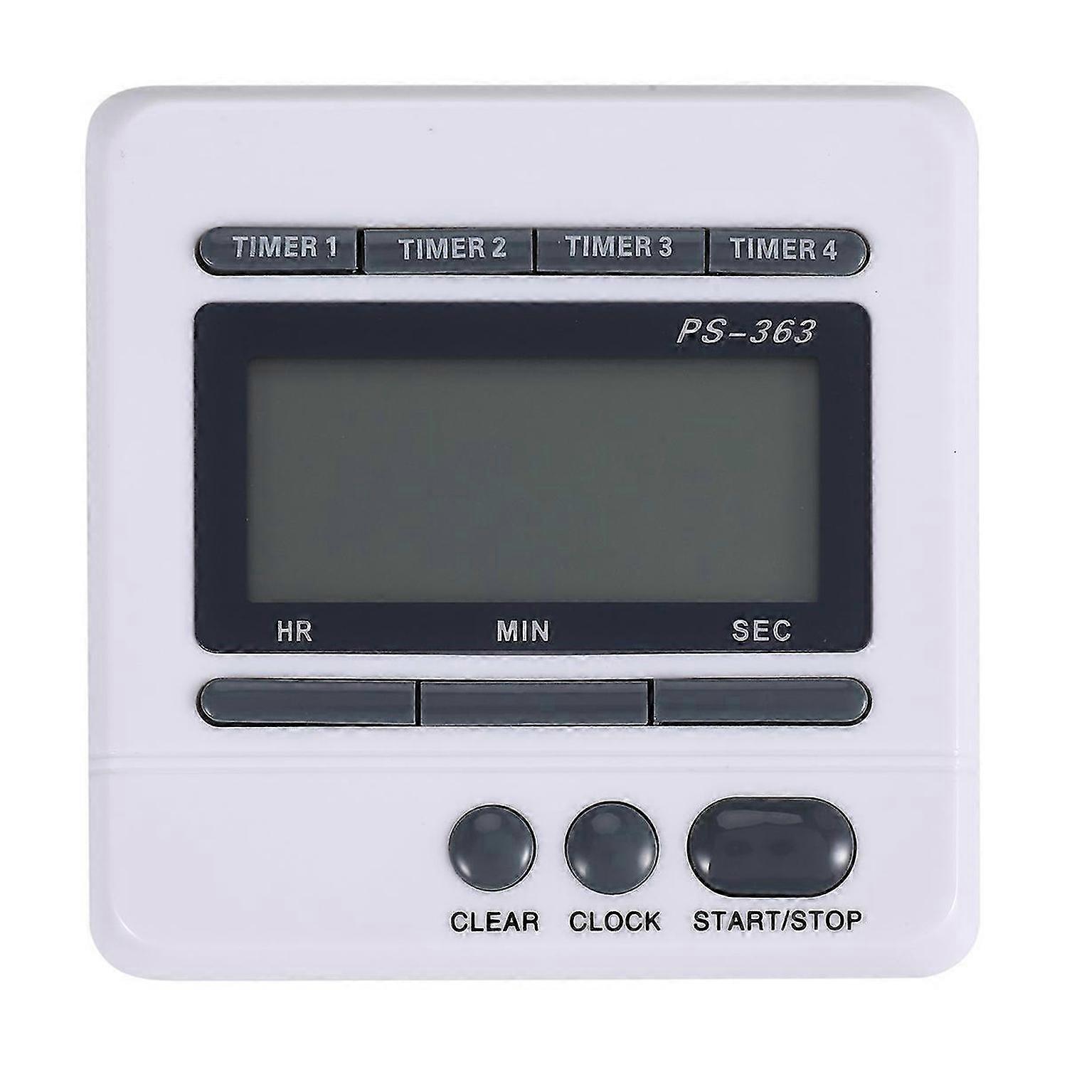 Digital Countdown Timer 4 Channel Count Up Down Kitchen Cooking Timer Clock