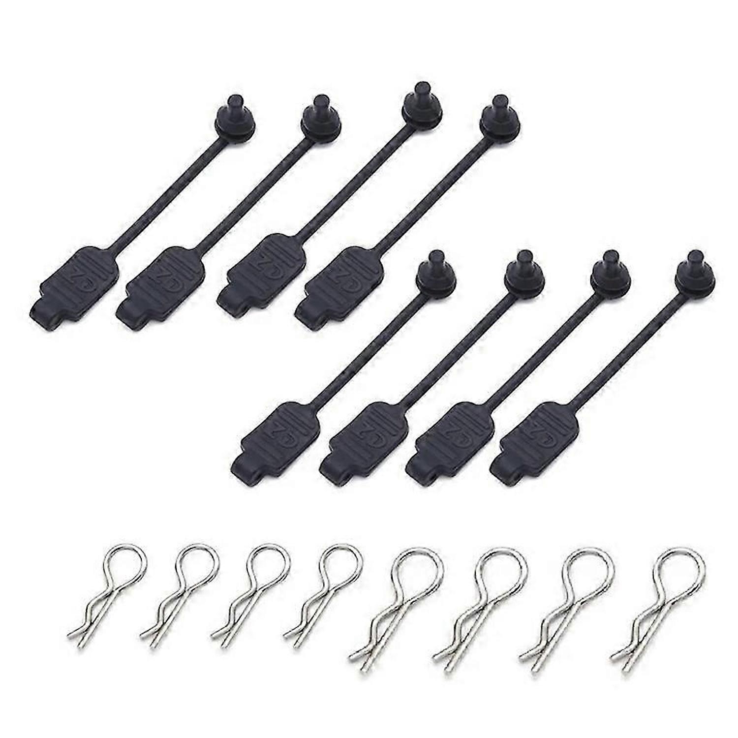 8PCS RC Car Body Clip Rubber Retainer Shell Fixed Buckle Lock 8301 for Arrma Losi ZD Racing 1/8 1/10