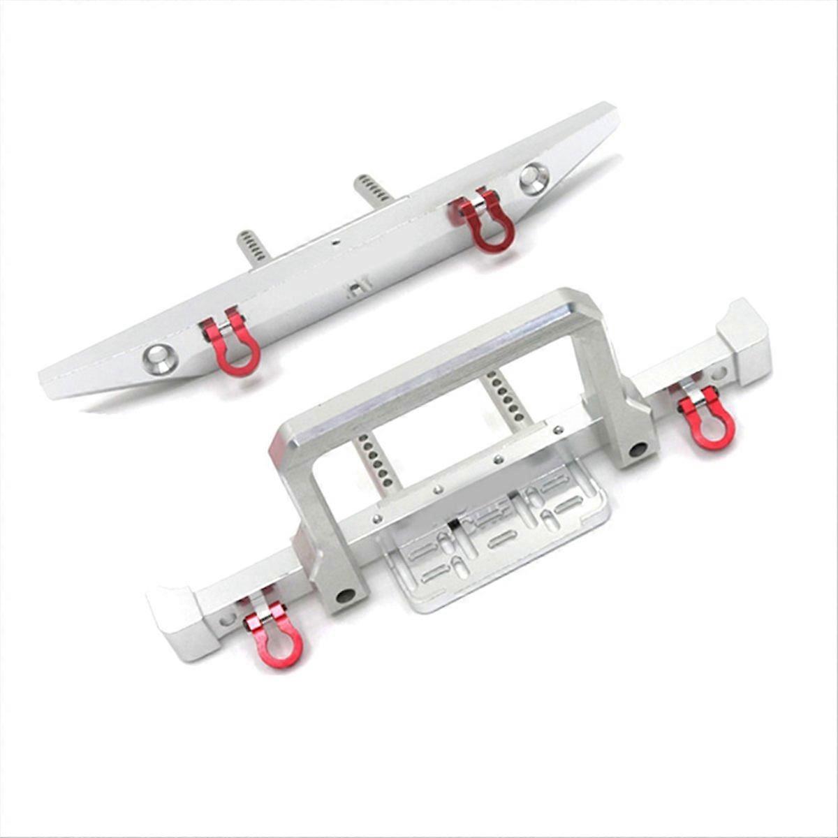 Metal Front Rear Bumper for 1/10 RC Crawler Car Silver
