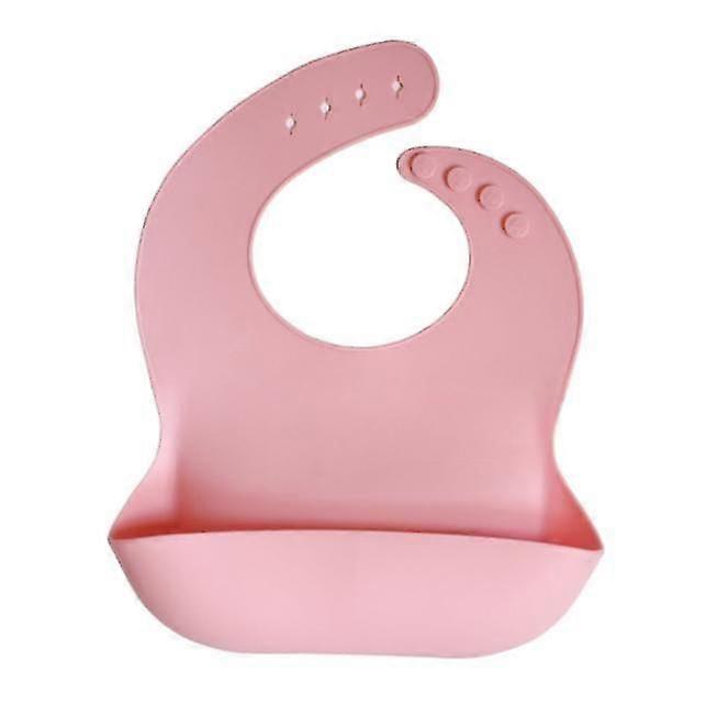 Silicone Bib Set - Adjustable Catch All Waterproof Bibs - Set Of 2 Pink And Green