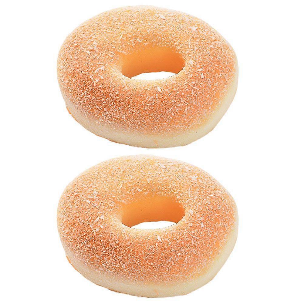 2Pcs Cabinet Fake Donut Decor Display Donut Model Donuts Decor Simulation Donuts