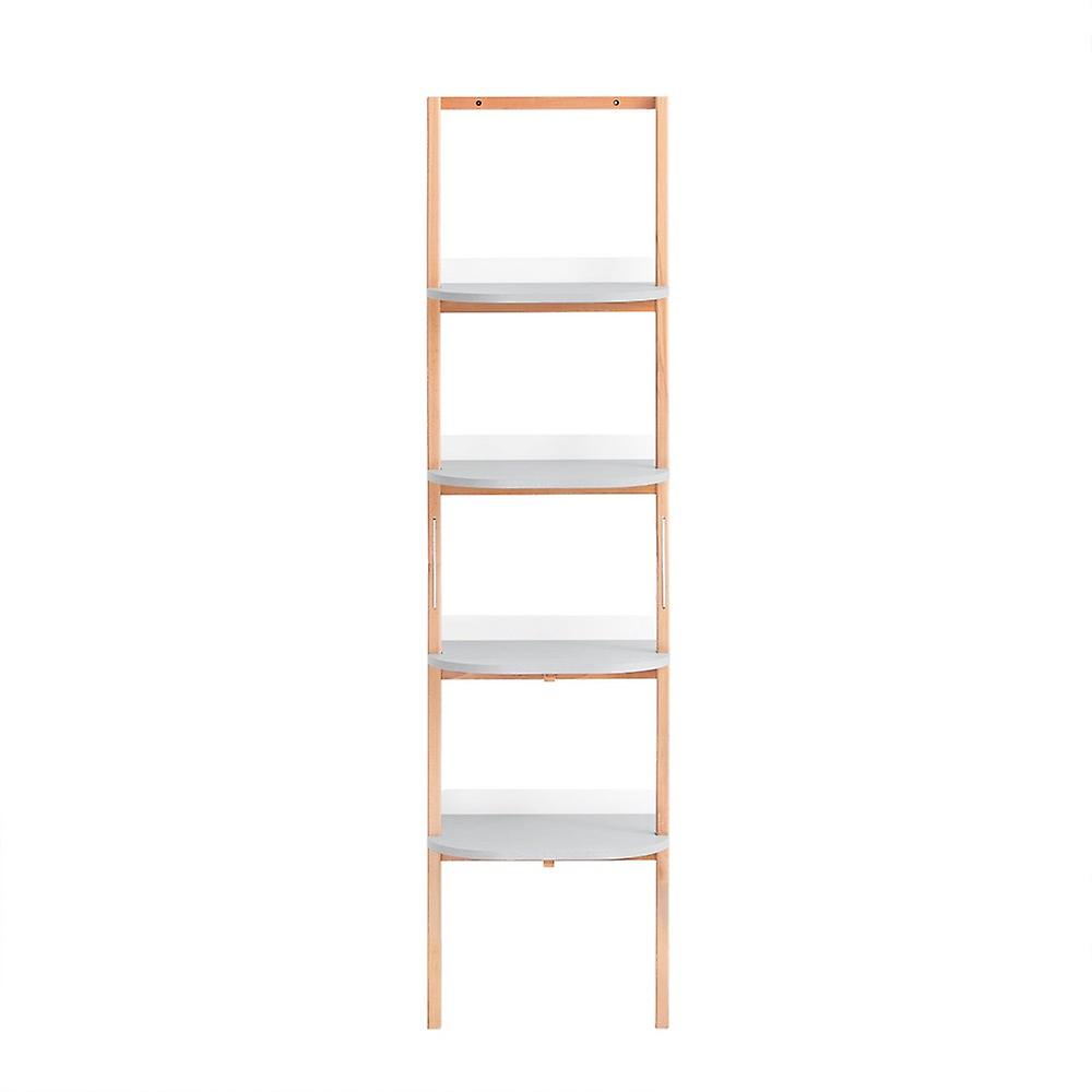 Bibliothèque à 4 niveaux étagère de présentation étagère murale gris et naturel SoBuy HSTR02-K-HG Gr