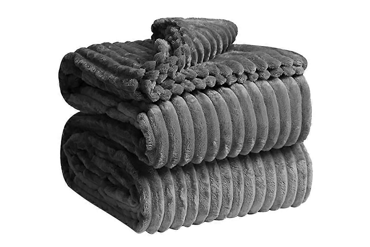 Super Soft Warm Flannel Plush Blankets Throws For Couch Sofa Bed
