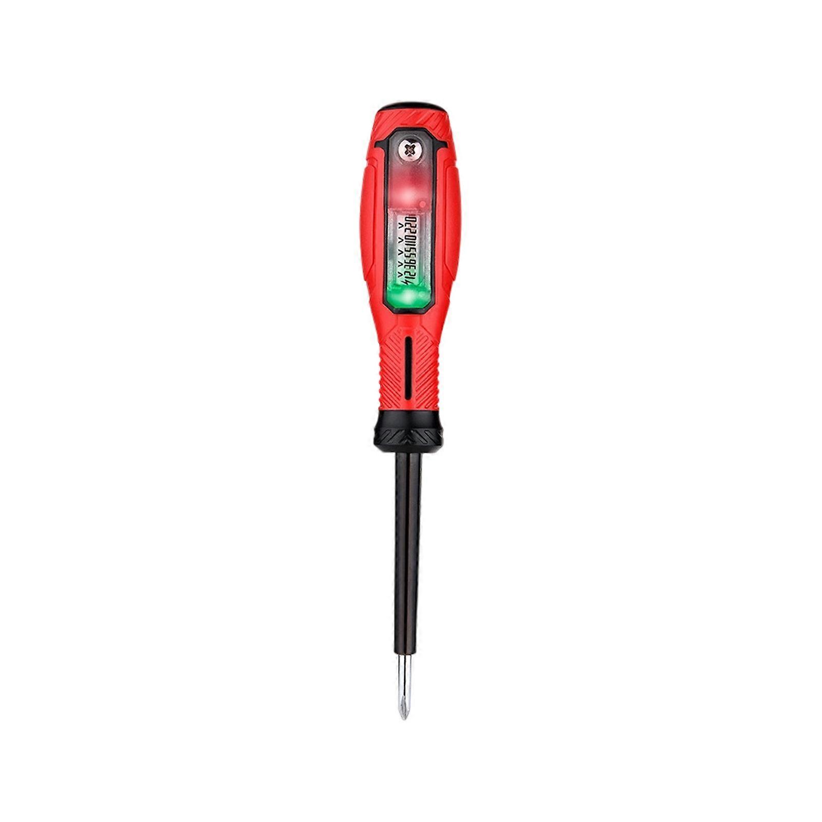 Precise Double Mode Voltage Pen With Visual/Audible Alerts None Contact Detection Magnetic Tip Lightweight Safety Tool  Red