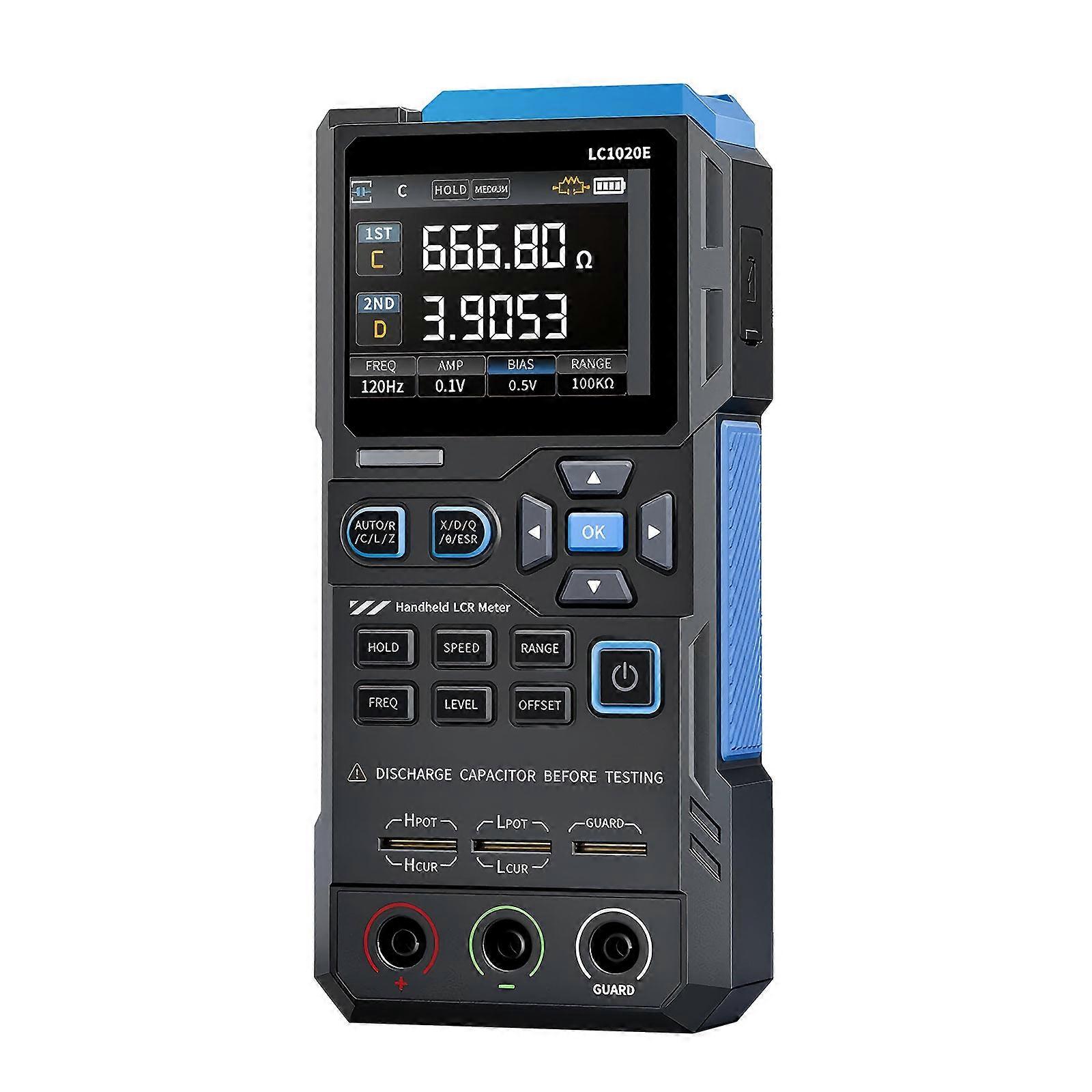 Handheld Component Tester Double Measurement Port Intelligent Sorting High Accuracy Meter Wide Measurement for Lab Multicolor