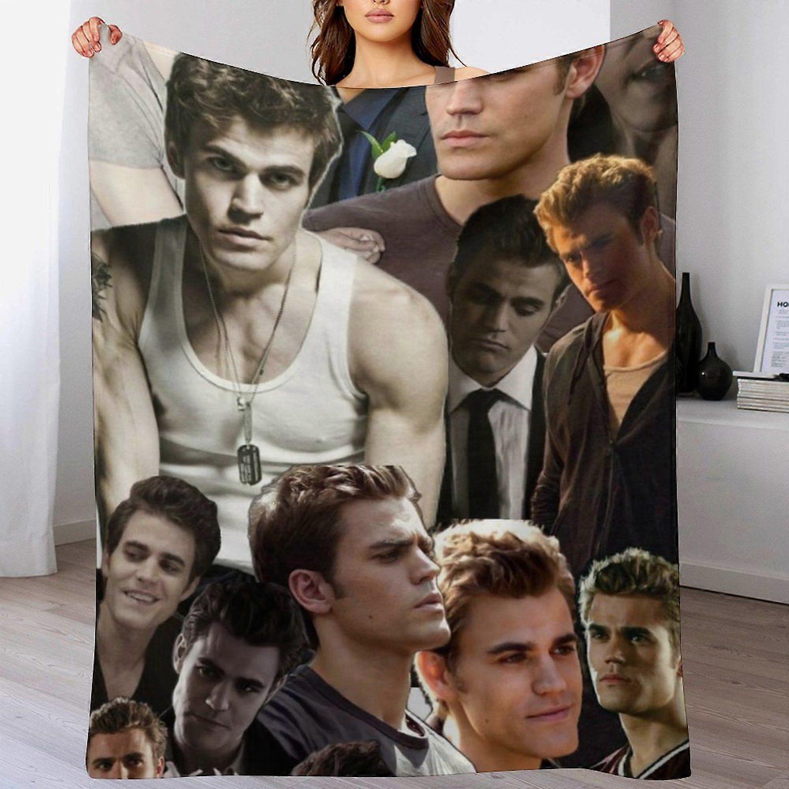 Stefan Salvatore Mysig plyschfilt för sovsömn Vintersoffa Alla årstider Sammet Pillerfri Hypoallergenisk beröring