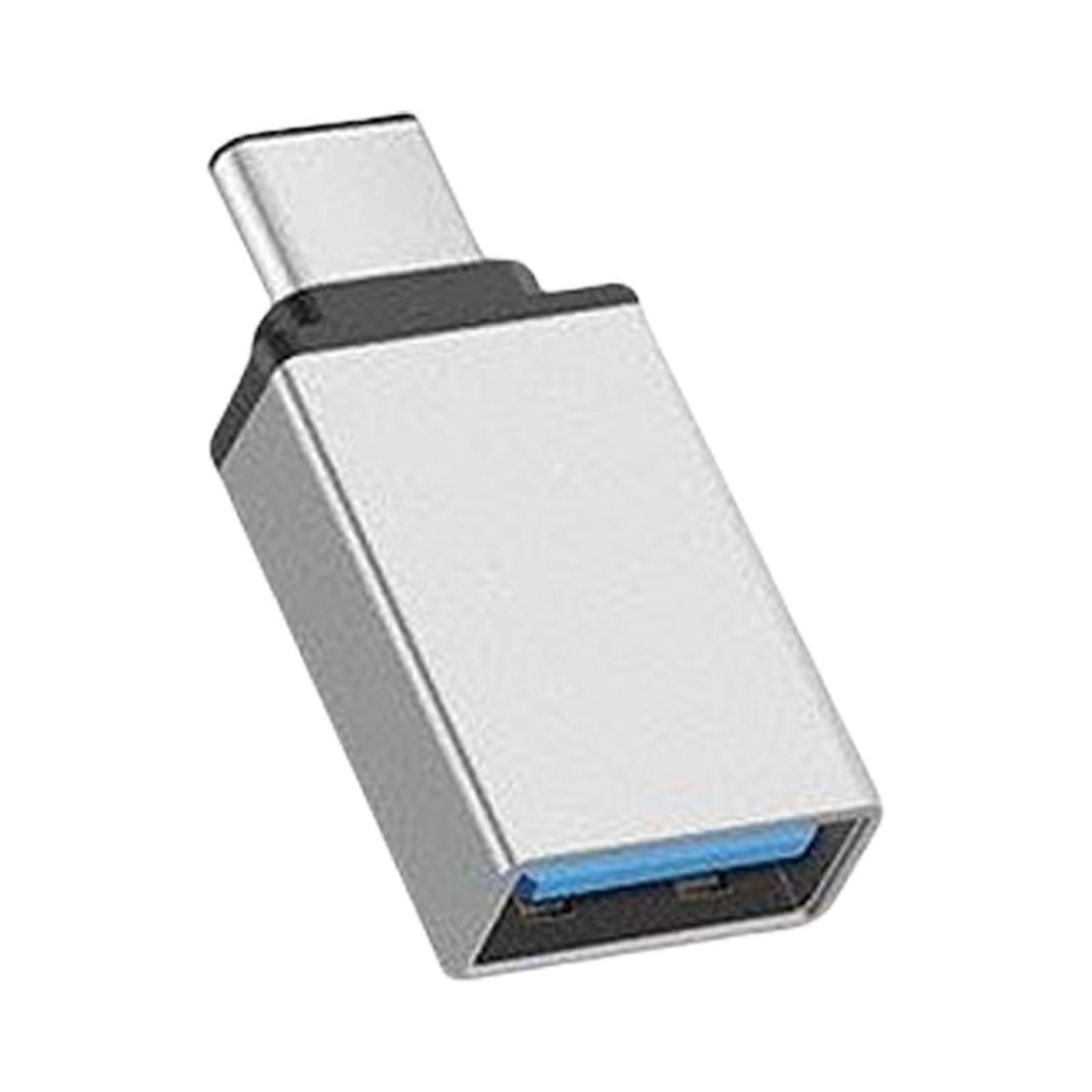 Aluminum USB C To USB 3.0 Adapter Transfer Data From USB Devices To Laptop Backup Contacts Photo Files for PC Smartphone  Silver