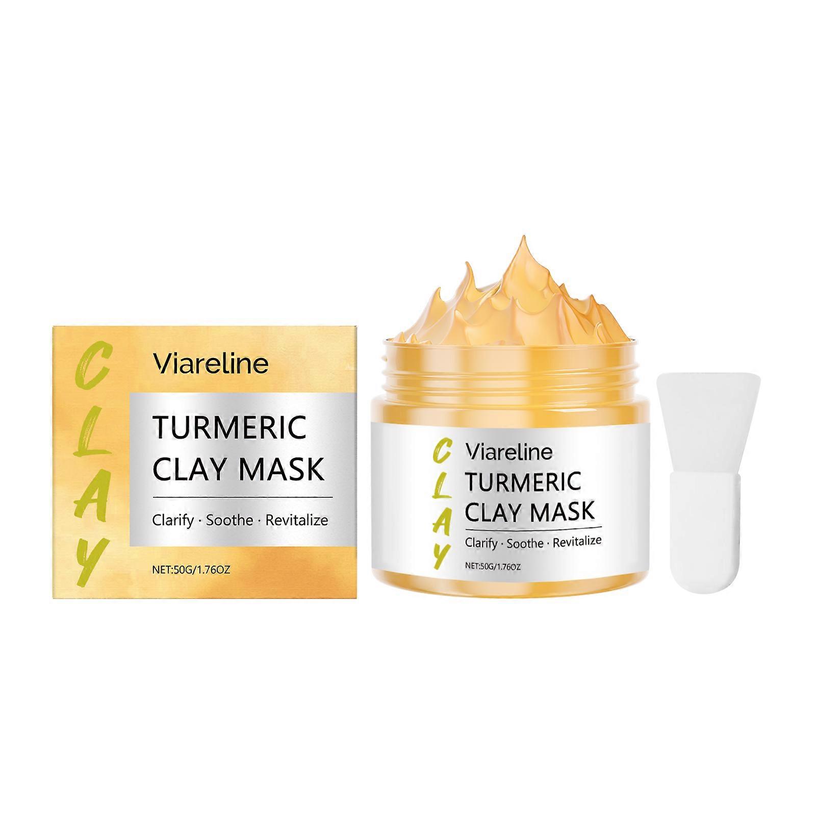 Viareline Turmeric Brightening Mud Mask Is A Pore-Cleansing, Hydrating, Firming And Moisturizing Facial Mask