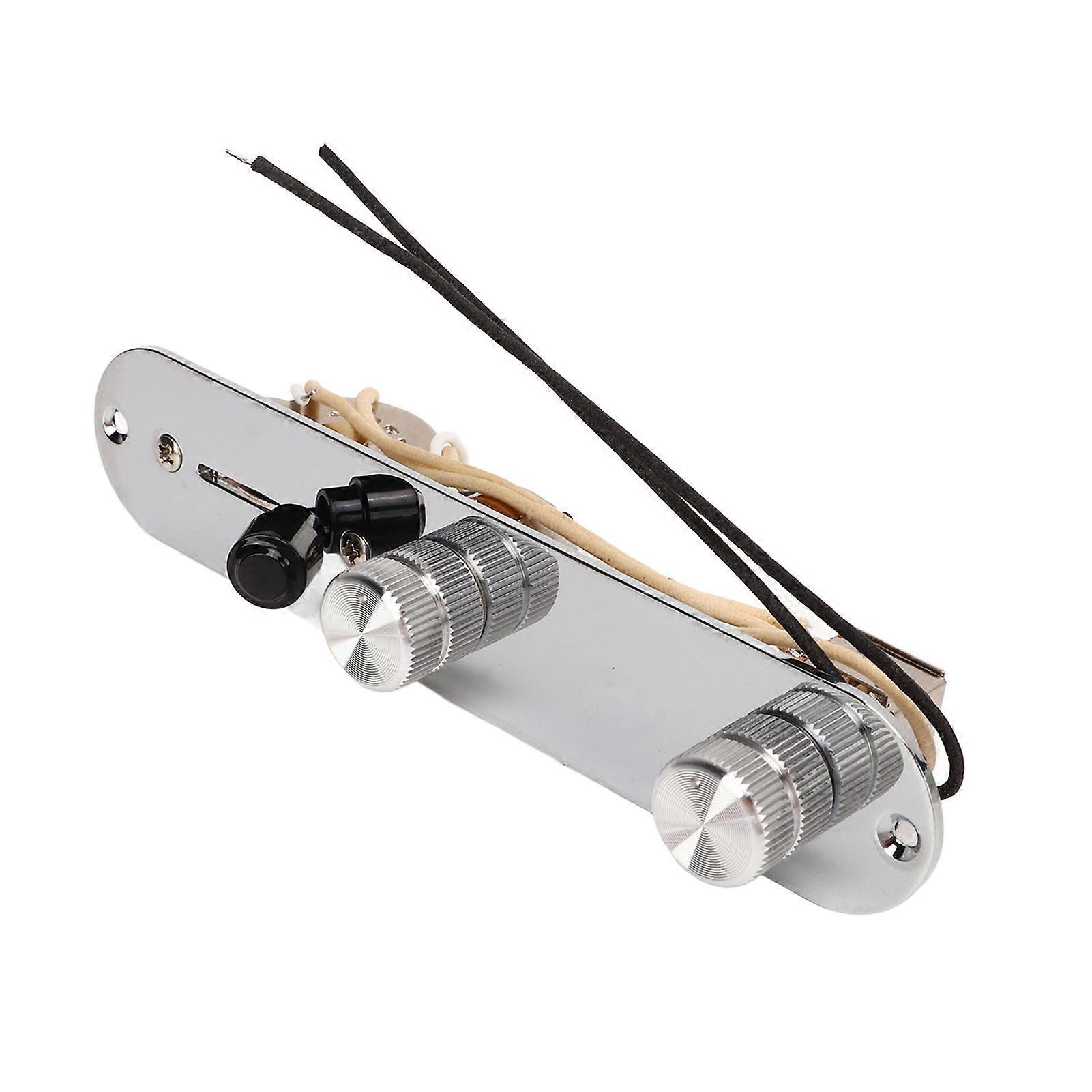 3 Way Prewired Guitar Control Plate Assembly Metal Easy Installation Wired Loaded Control Switch