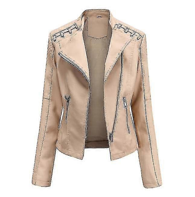 Γυναικείο Δερμάτινο Μπουφάν Casual Φερμουάρ Διαθέσιμο σε 12 Χρώματα