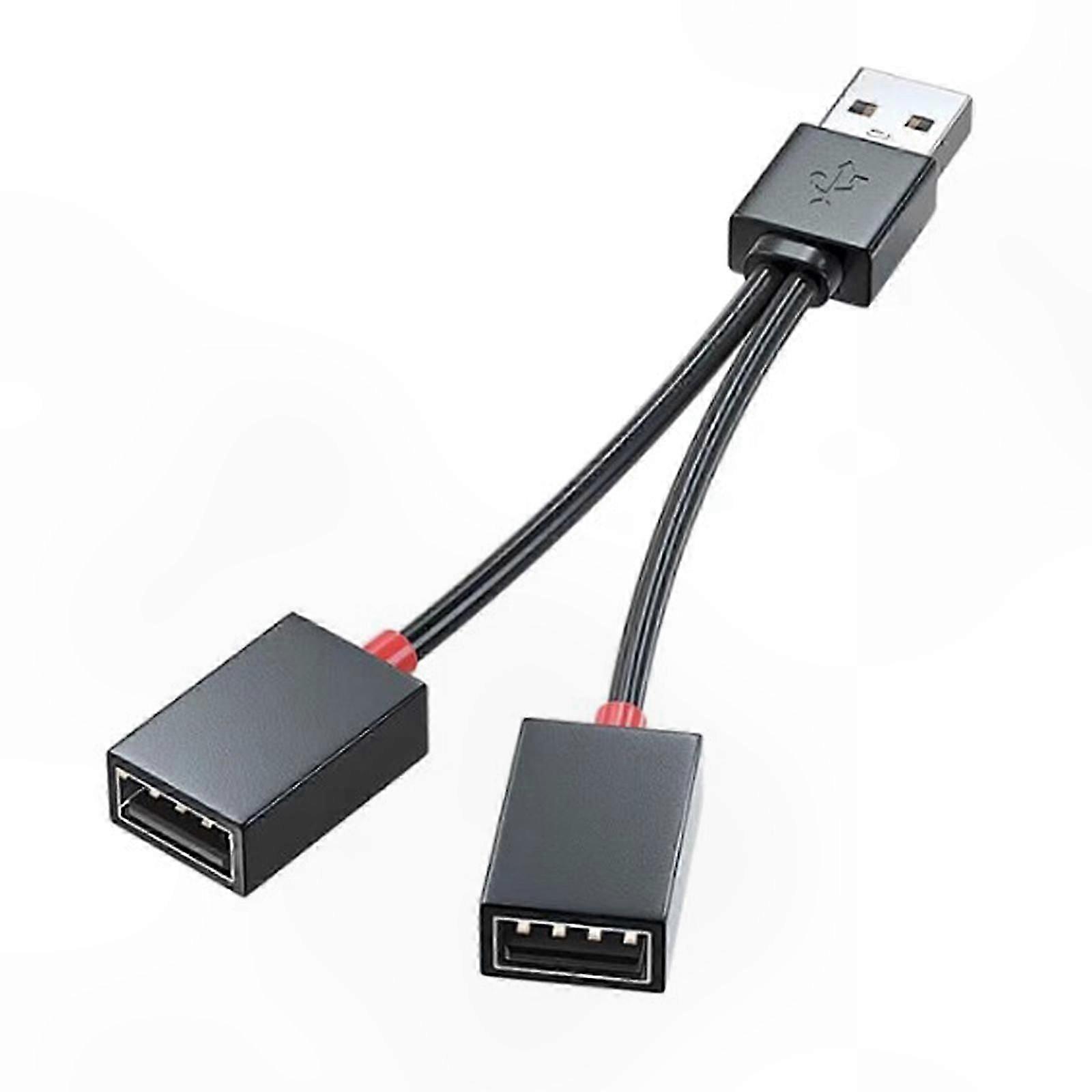Dual-Port USB Hub Adapter for Charging and Powering USB Devices