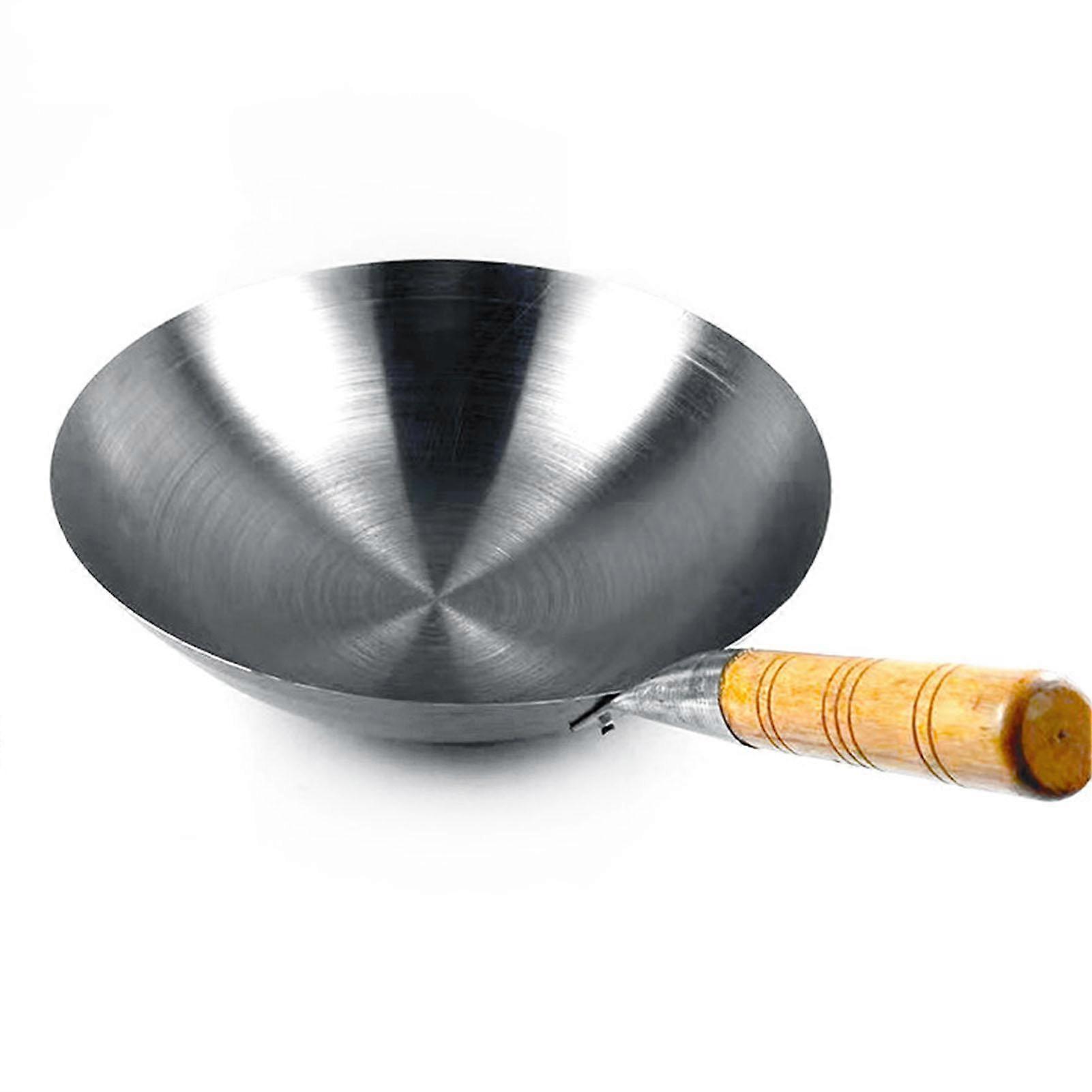 Frying Pan Even Heating Multifunctional Comfortable Handle Iron Pot for Daily Home Cooking