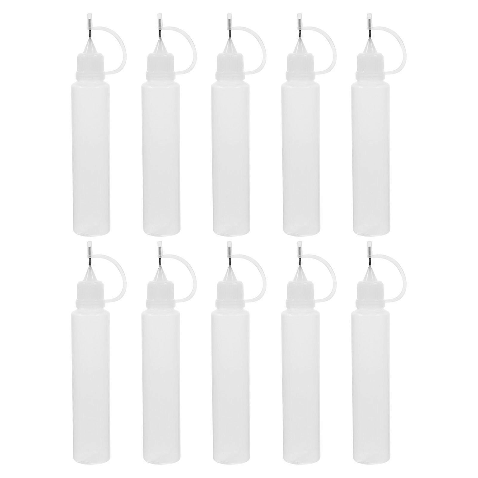 Precision Pinhole Needle Tip Adding Bottle for Storage 10Pcs Refillable Bottles
