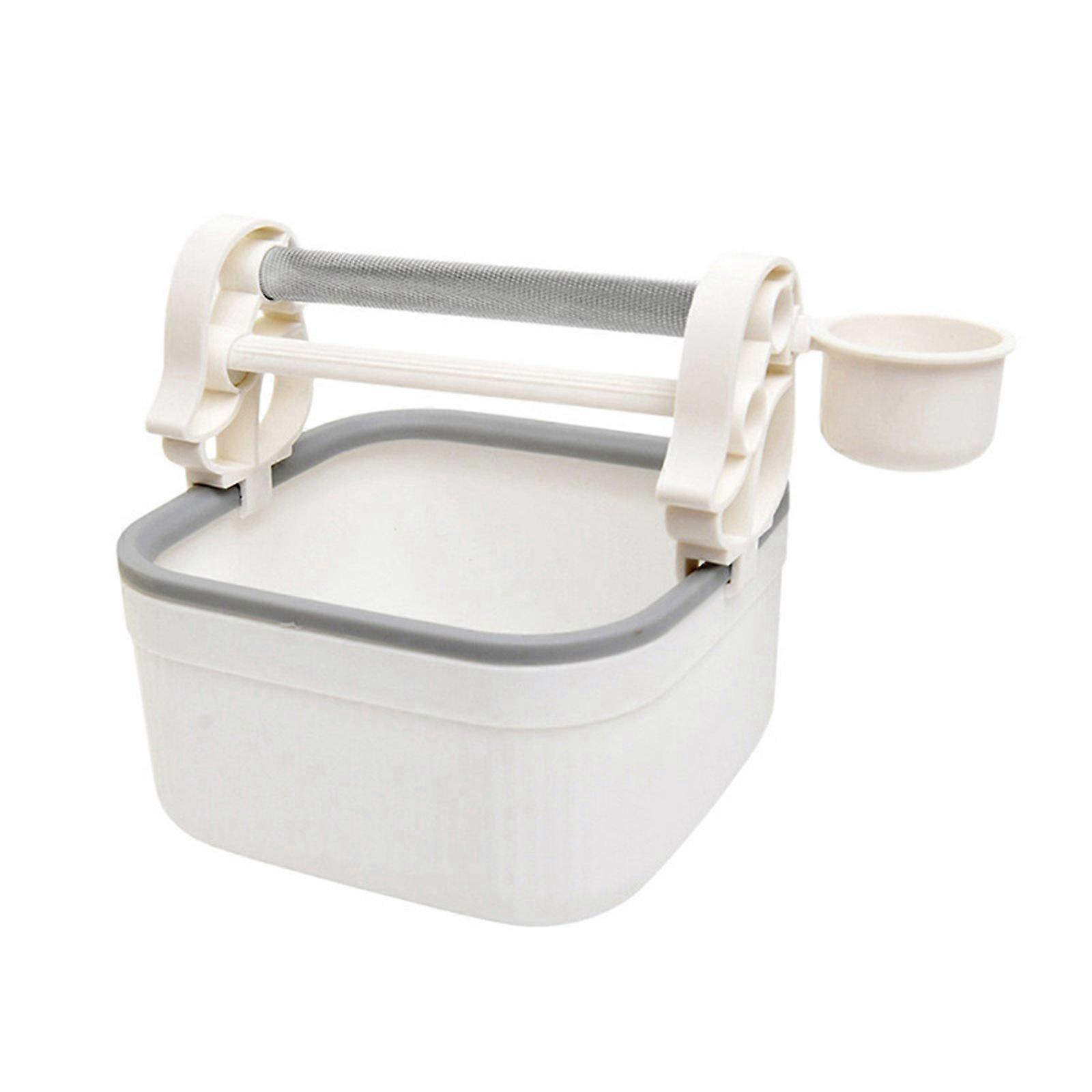 Aluminum Mixture Bird Rest With Plastic Training Base Removable Waste Tray For Parrots Cockatiels Desktop Toilet Training Addition Multicolor