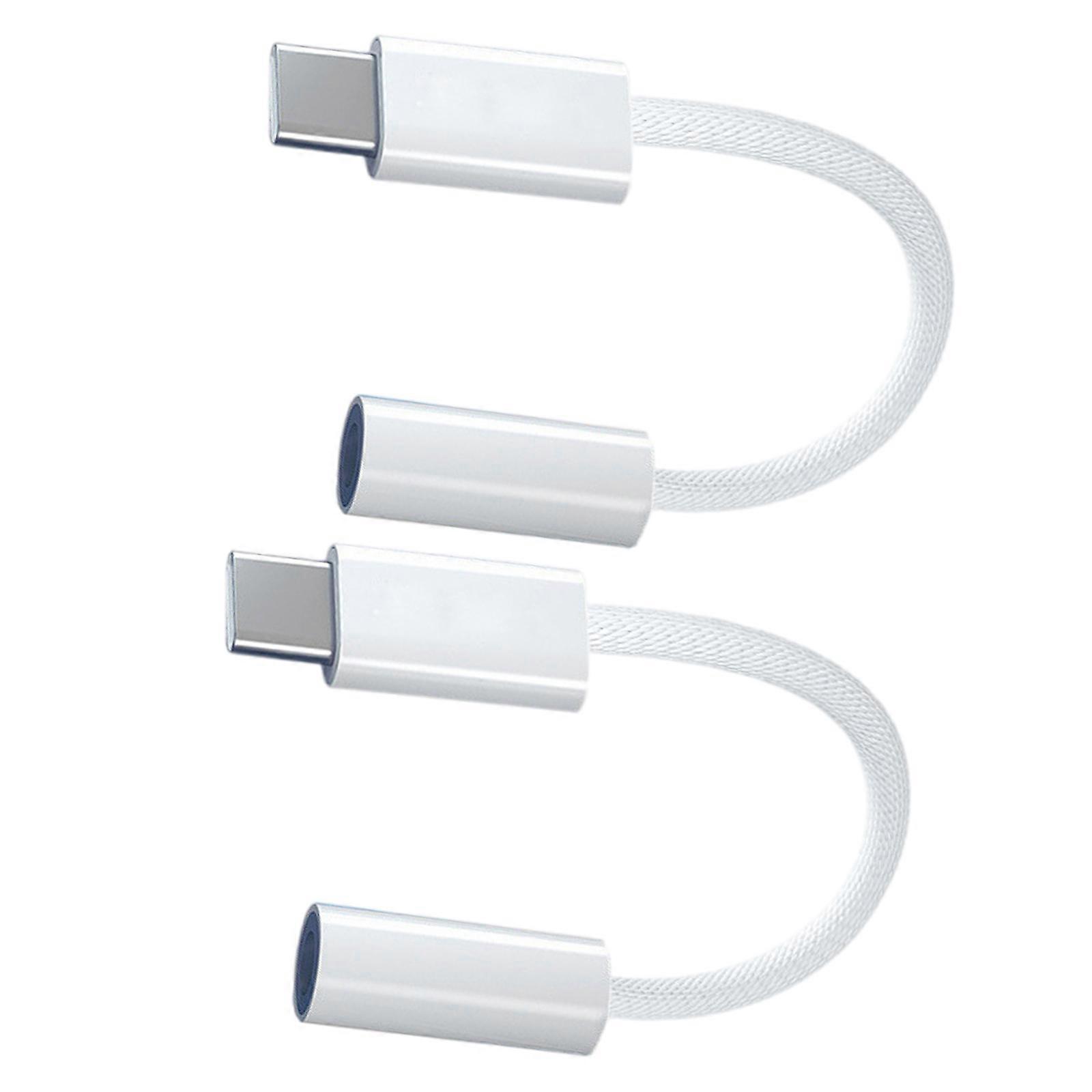 Braided USB C To 3.5mm Audios Adapter With Support For Smartphones Tablets And Sound Output Multicolor