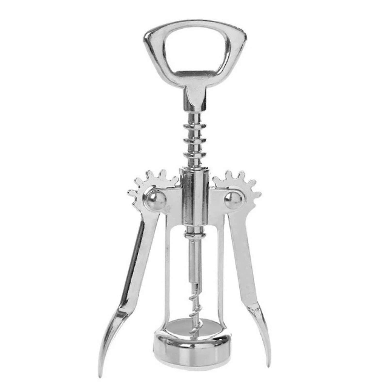 Zinc Alloy Wine Bottle Opener with Corkscrew and Beer Cap Remover for Home Bar Use 1pc