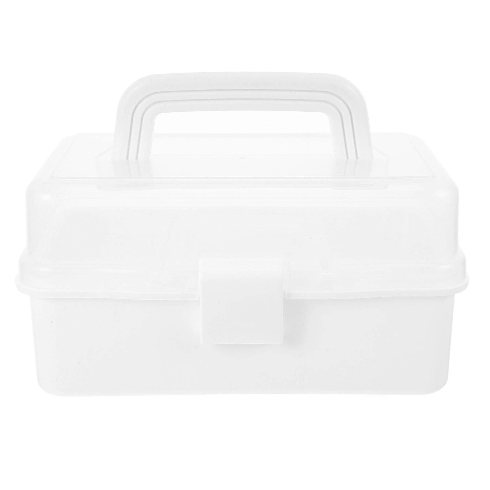 Tool Case Portable Plastic Storage Box for Storage 2-Layer Organizer