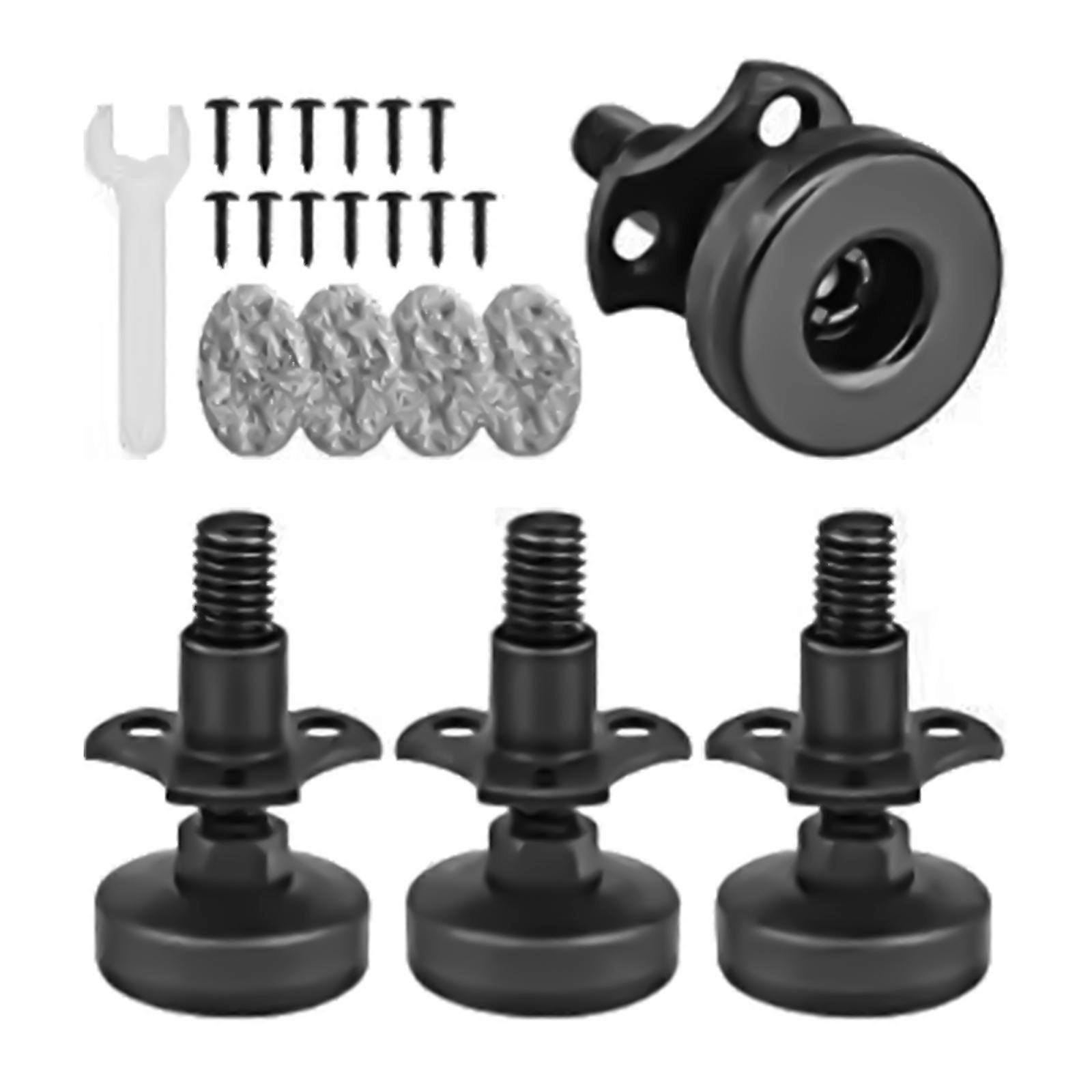 Adjustable Furniture Feet Levelers with T Nut Set 3/8Inch Thread Portable Sturdy Support Home Accessory Set of 4 Pack Multicolor