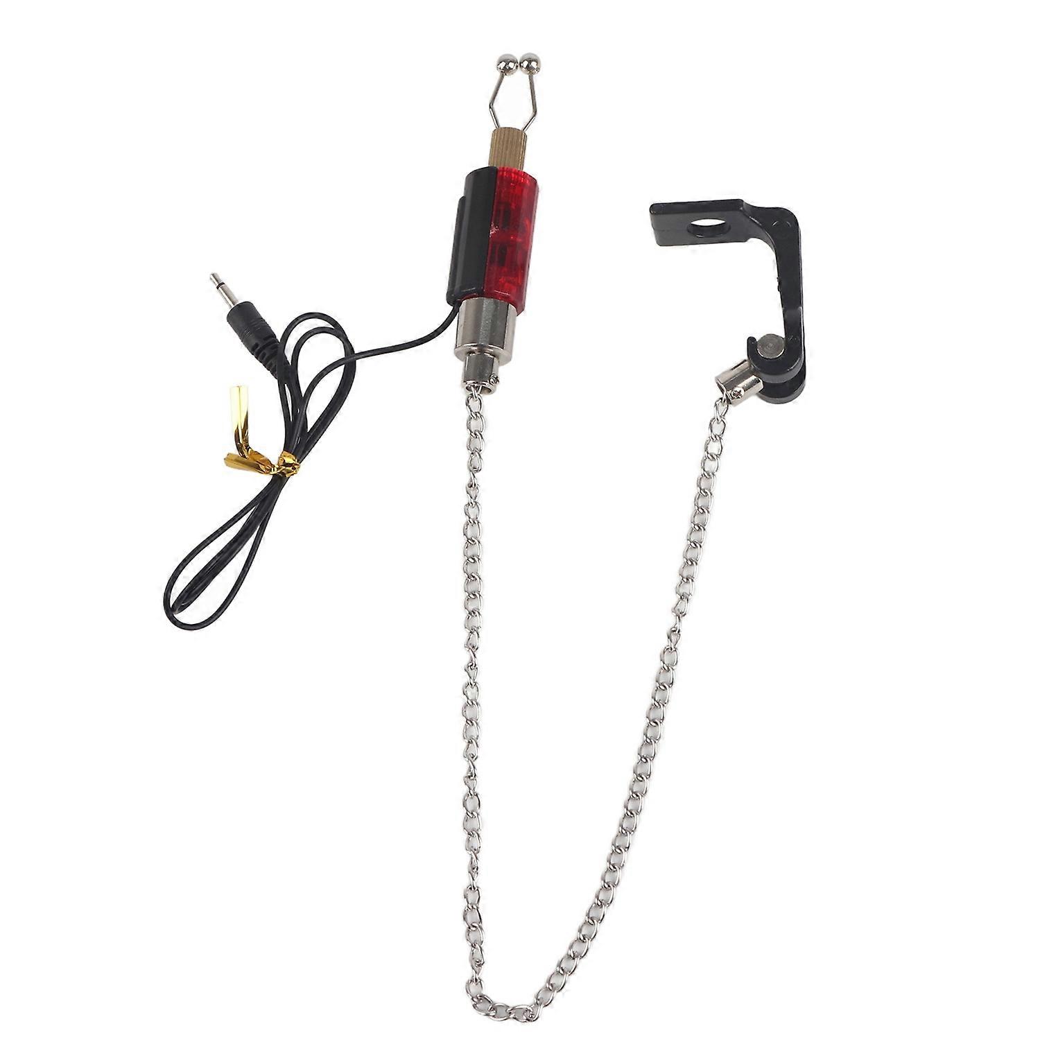 Fish Bite Alarm LED Illuminated Indicators Chain Hanger Fishing Tool Tackle Accessory Red