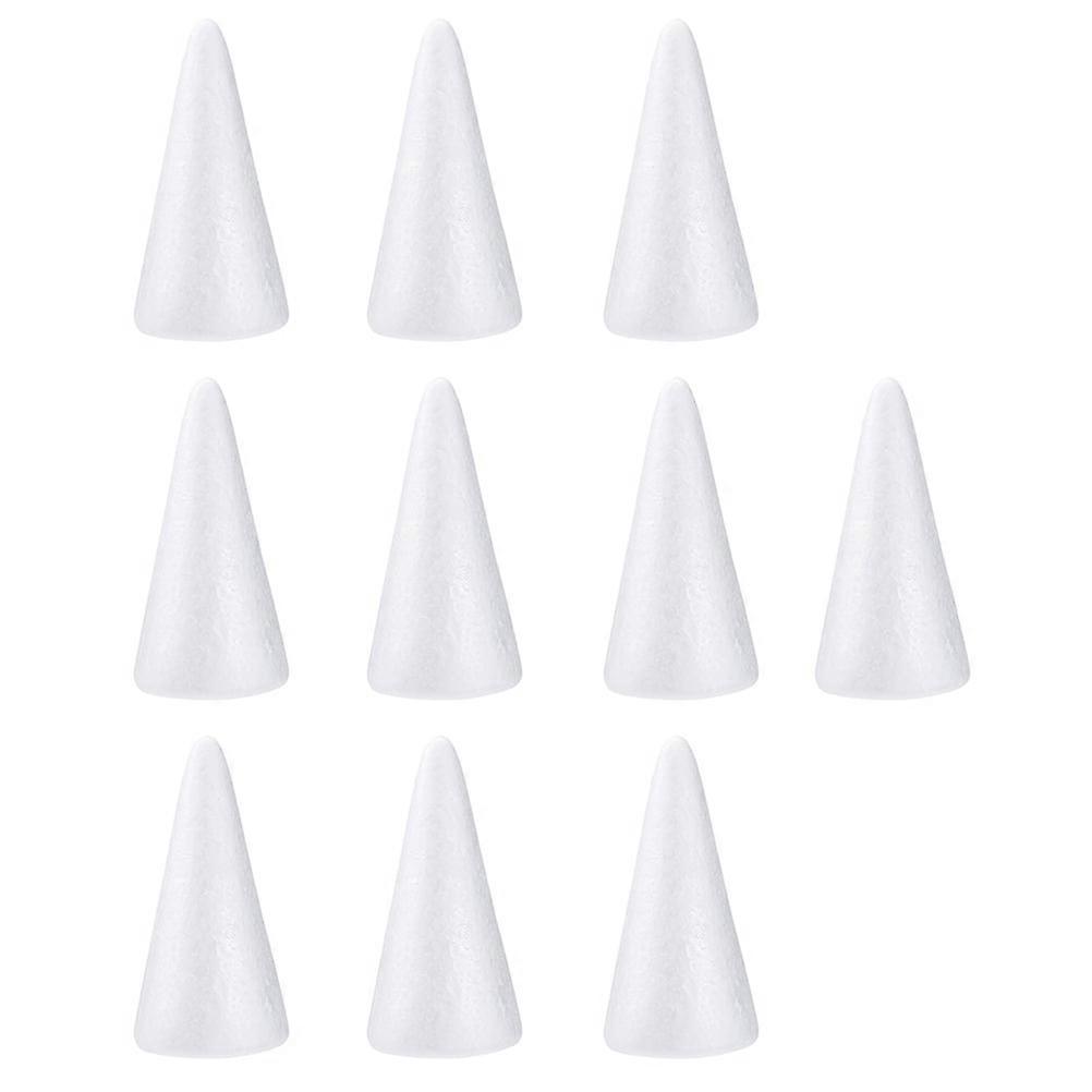 20 foam cones for DIY crafts, 10x5.5 cm