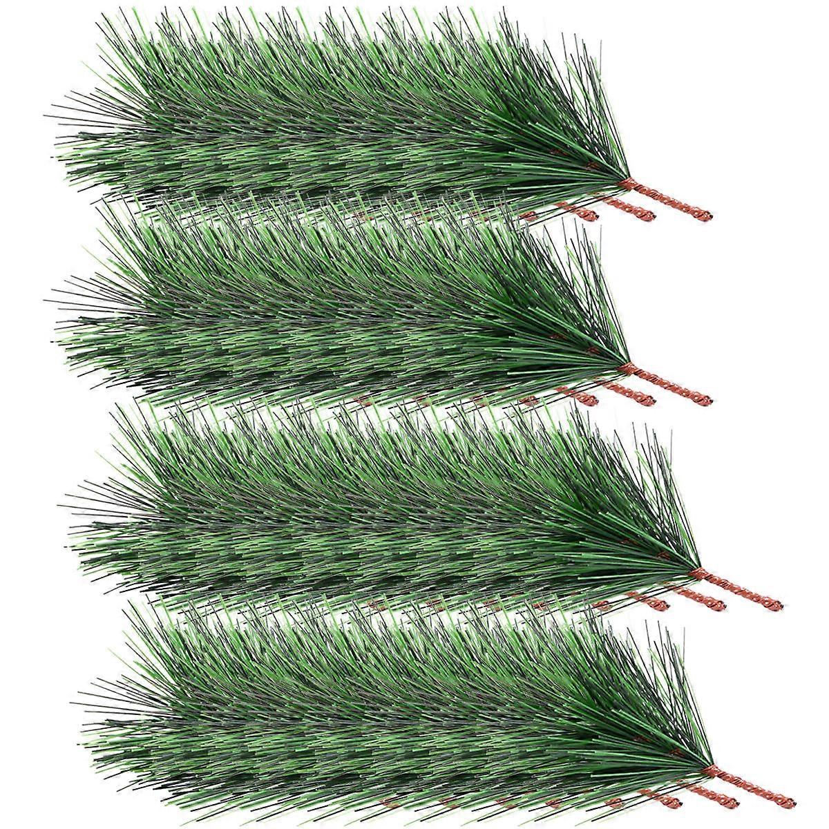 30 Pcs 1 Set Realistic Ornaments Versatile Simulated Pine Branches (Green)