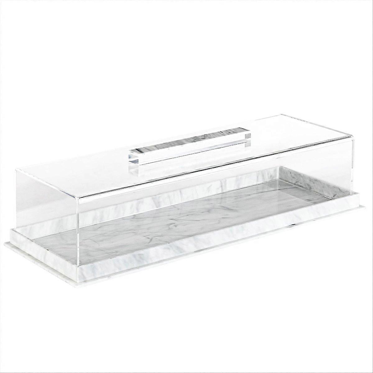 Rectangular Serving Tray with Lid Marbleized Grain Rectangular Cake Stand Acrylic Cake Holder Rectan