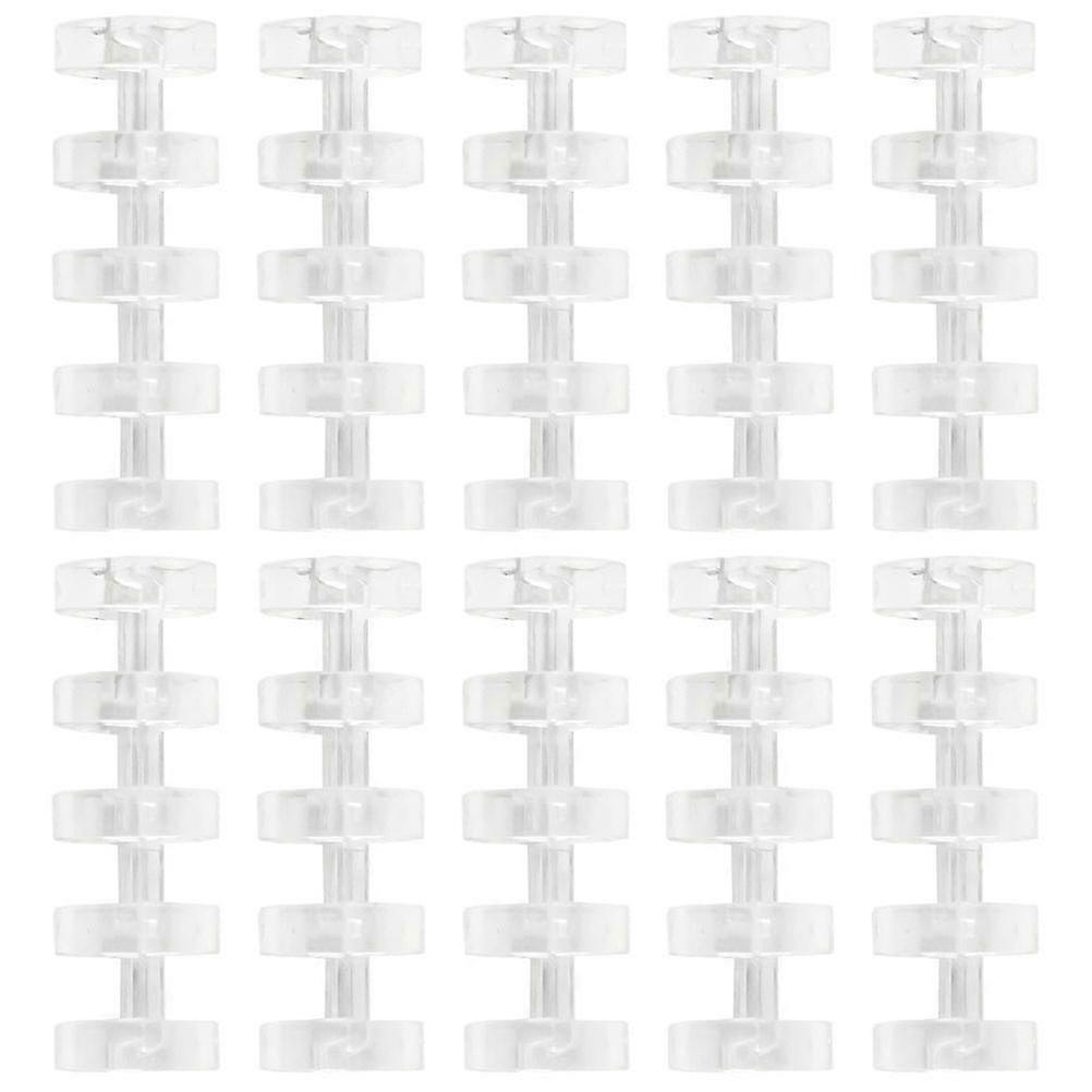 10Pcs Loose Leaf Binders Scrapbook Book Clips Five-hole Segmented Binders (As Shown)