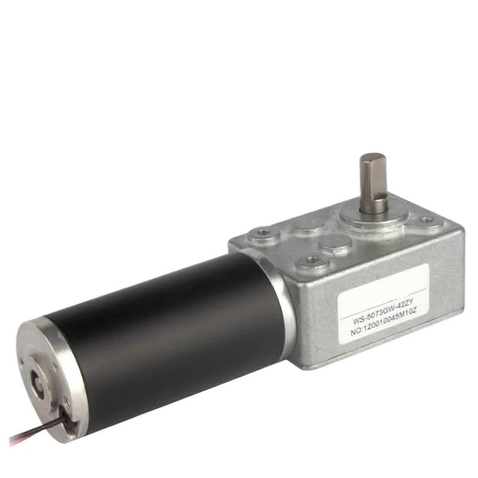 DC Worm Gear Motor 24V 5RPM Right Angle Adjustable Speed  Torque SelfLocking for Robotics