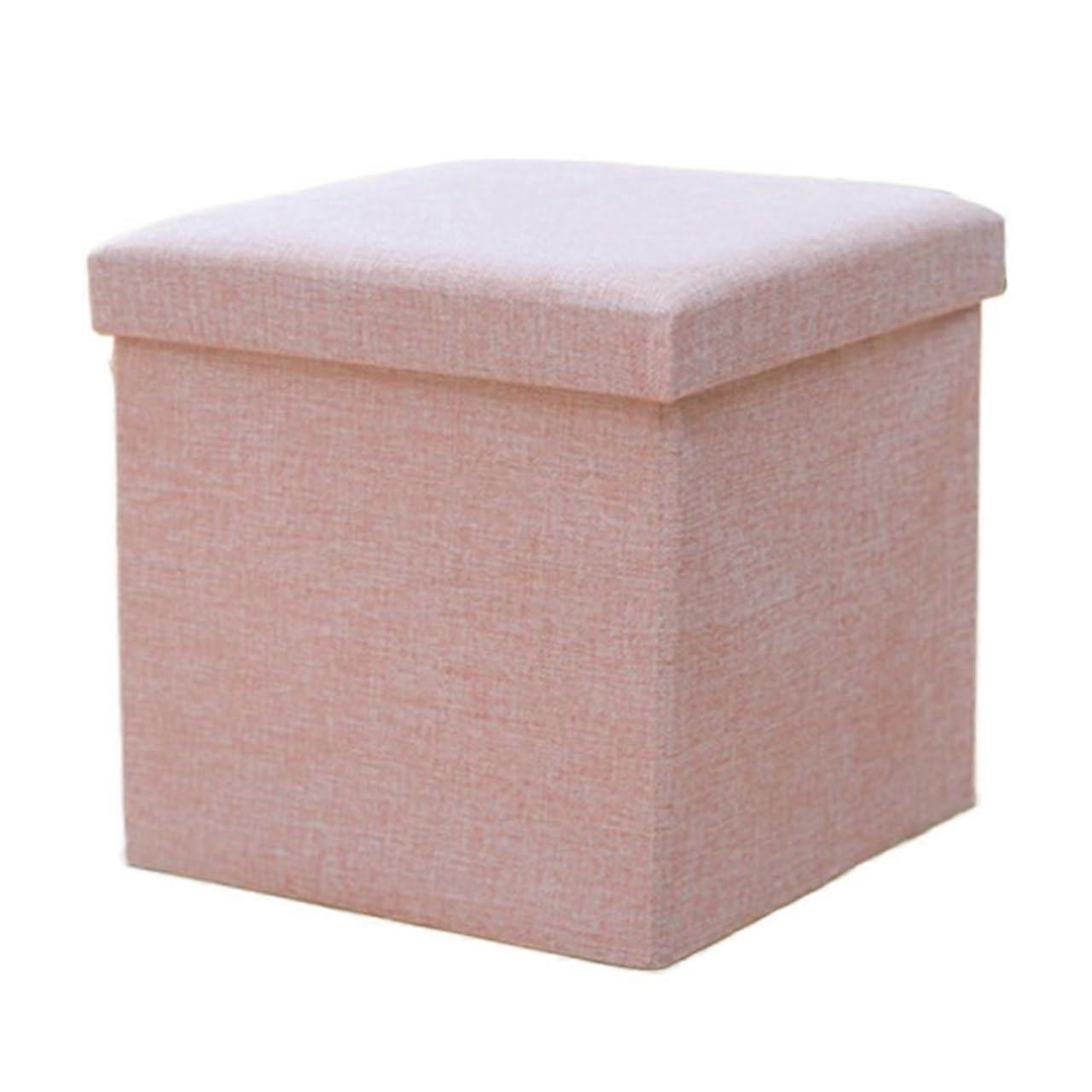 Storage Bench with Shoe Rack and Hidden Compartment for Entryway Seating, Foldable Pink Medium