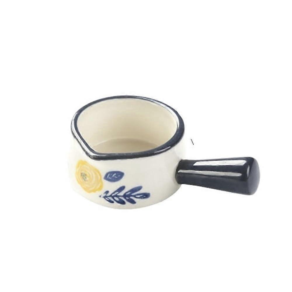 Gravy Boat Ceramic with Handle and Precision Pour Spout, Porcelain Creamer Pitcher for Coffee