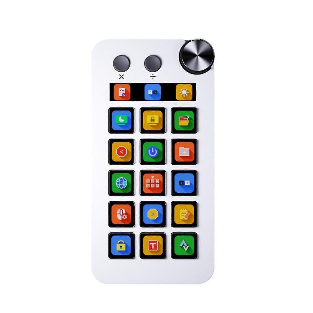 For StreamDeck Visual Keyboards LCD Button 15 Key Live Content Creation Controller Customs Button for Win 634A A