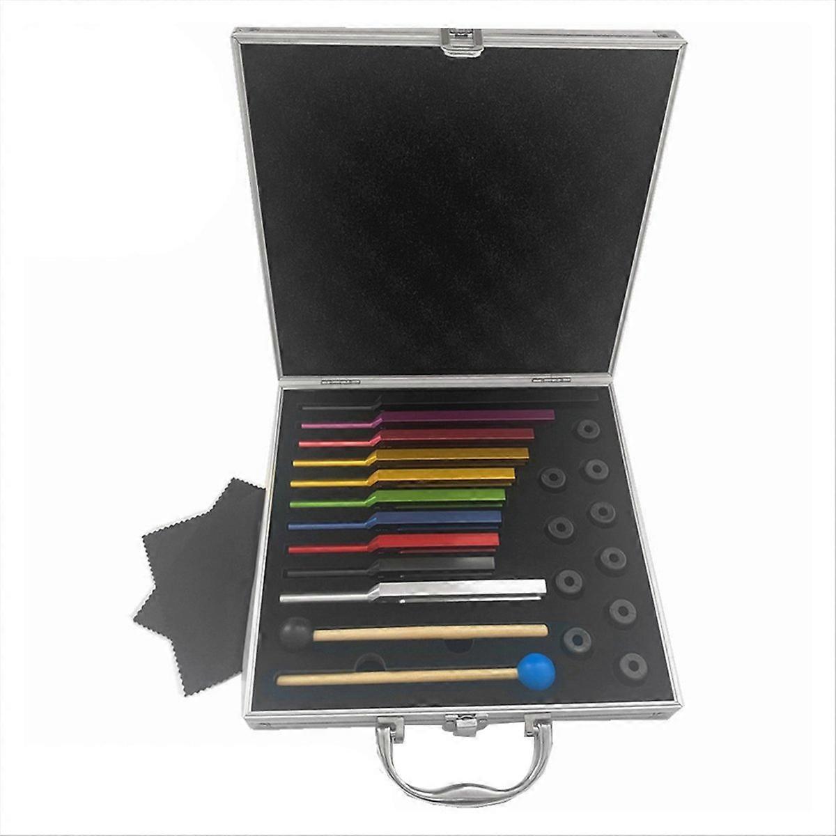 10 PCS Tuning Fork Set, for Healing Chakra Sound Therapy,Multicolor