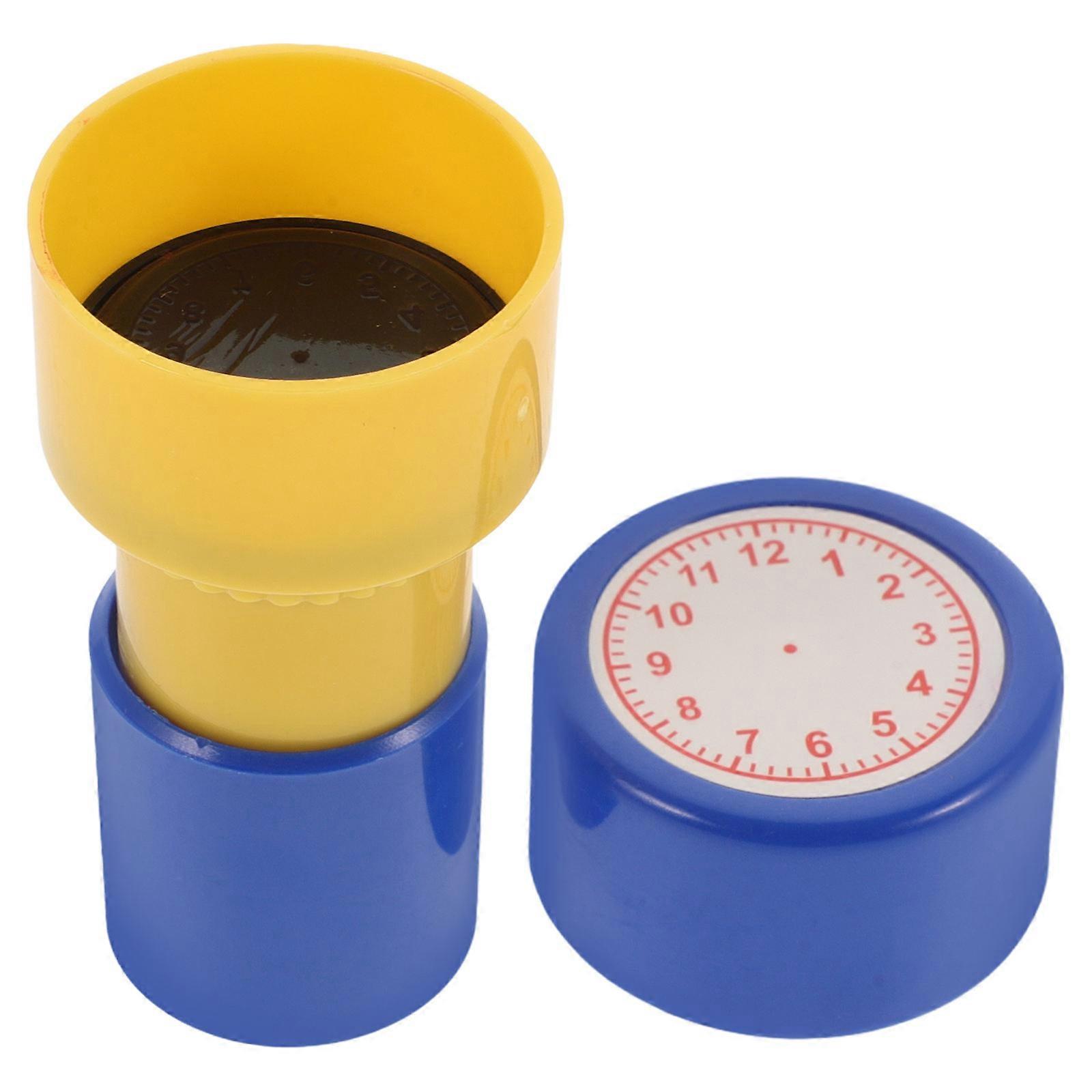 Kids Clock Seal for Classroom Teaching Stamper for Time Learning Clock Stamps for Students Teaching Clock Stamp Time Telling Seal